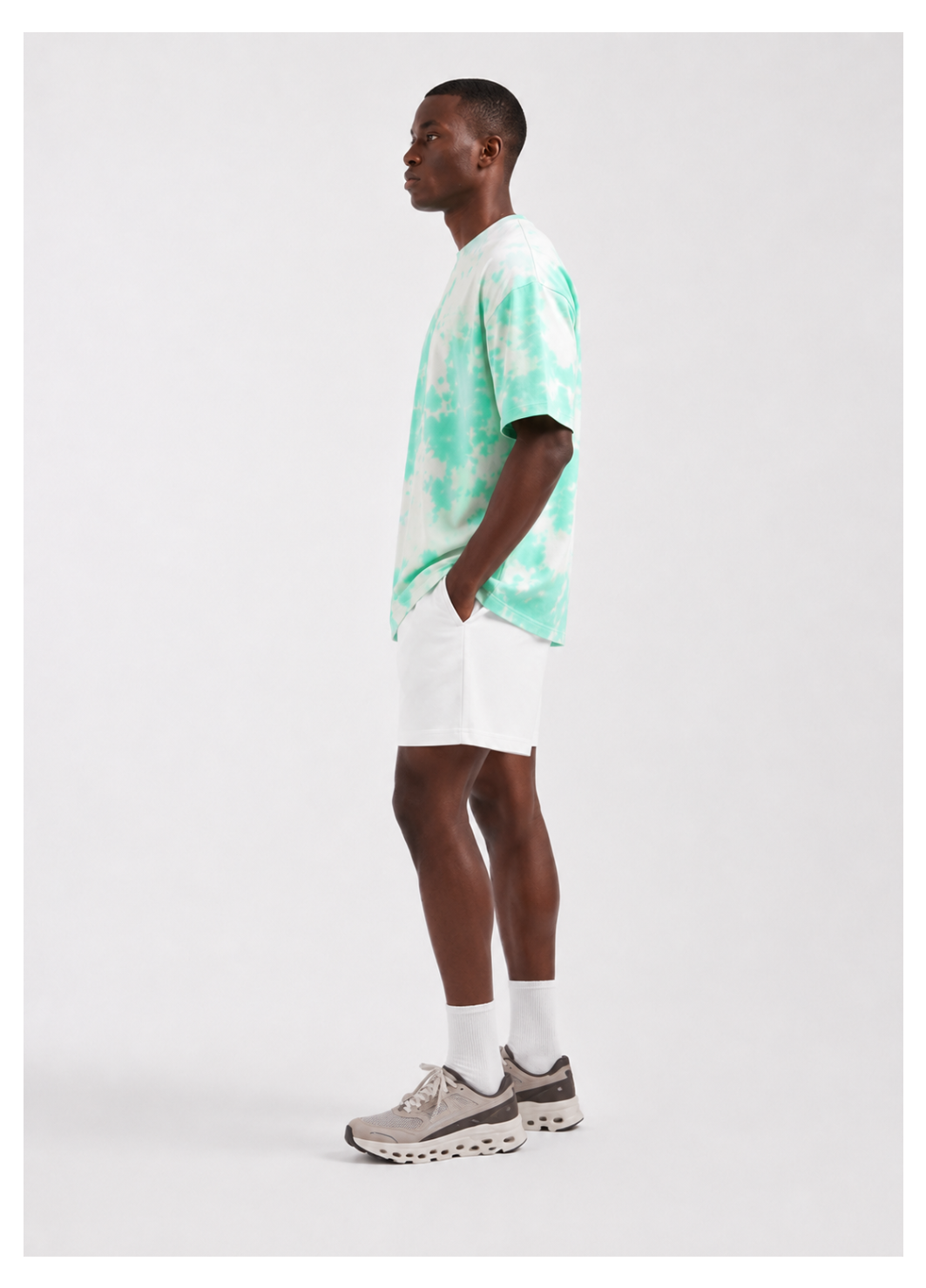 Avenster Oversized Green Tie-Dye T-Shirt – Chill Vibes Only