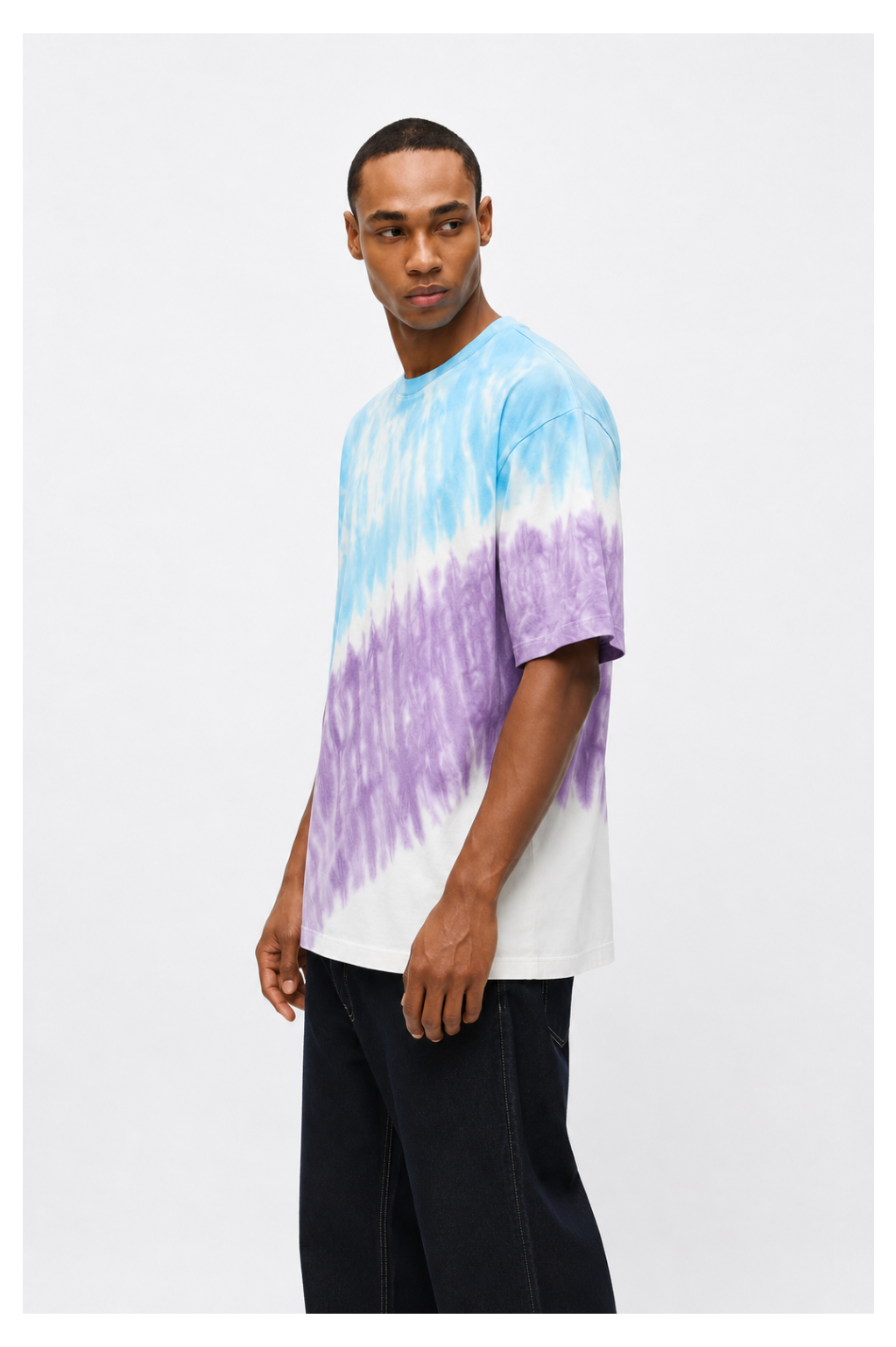 Avenster Street Style White & Multicolor Tie-Dye Tee