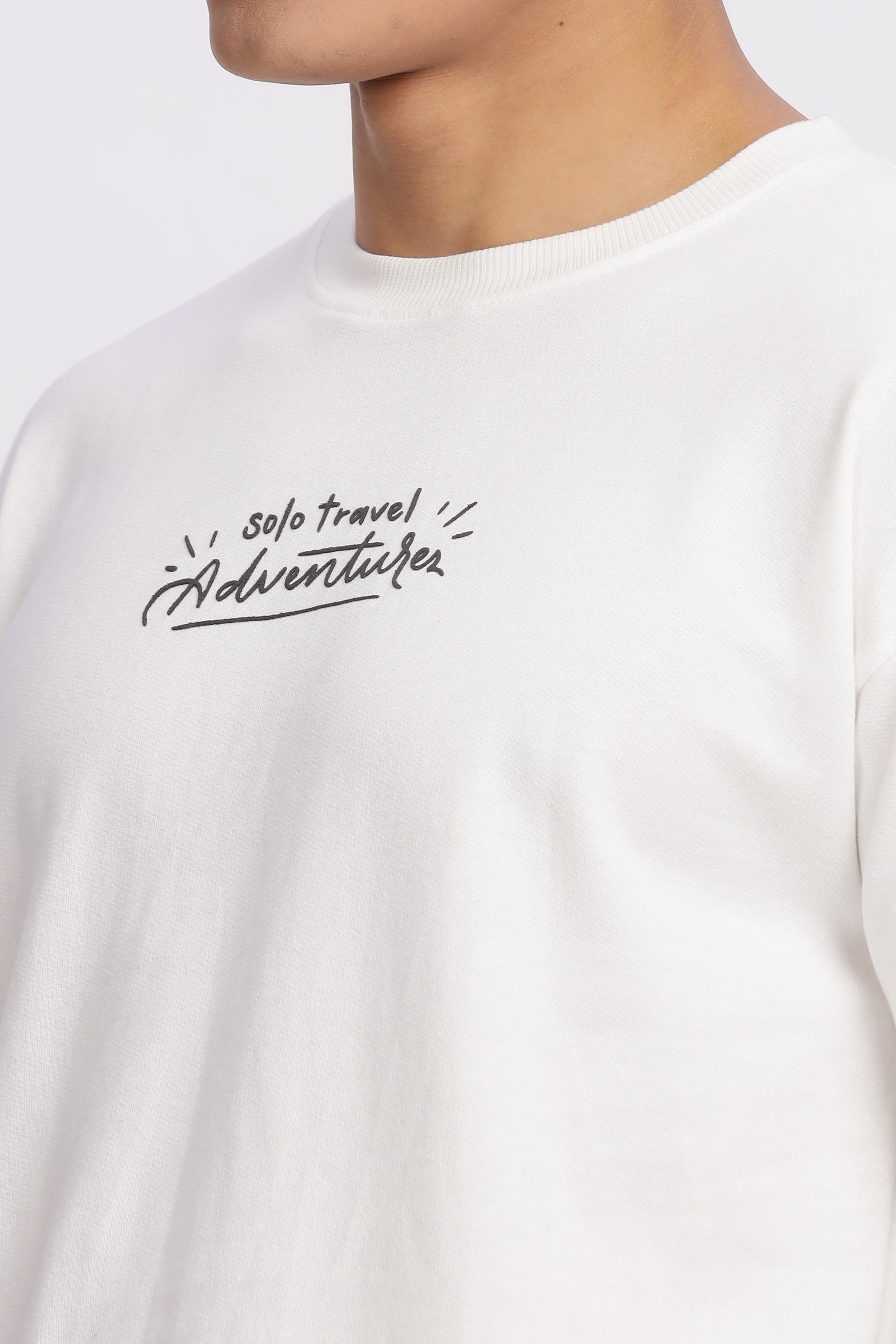 Avenster Men's White Cotton Oversized T-Shirt