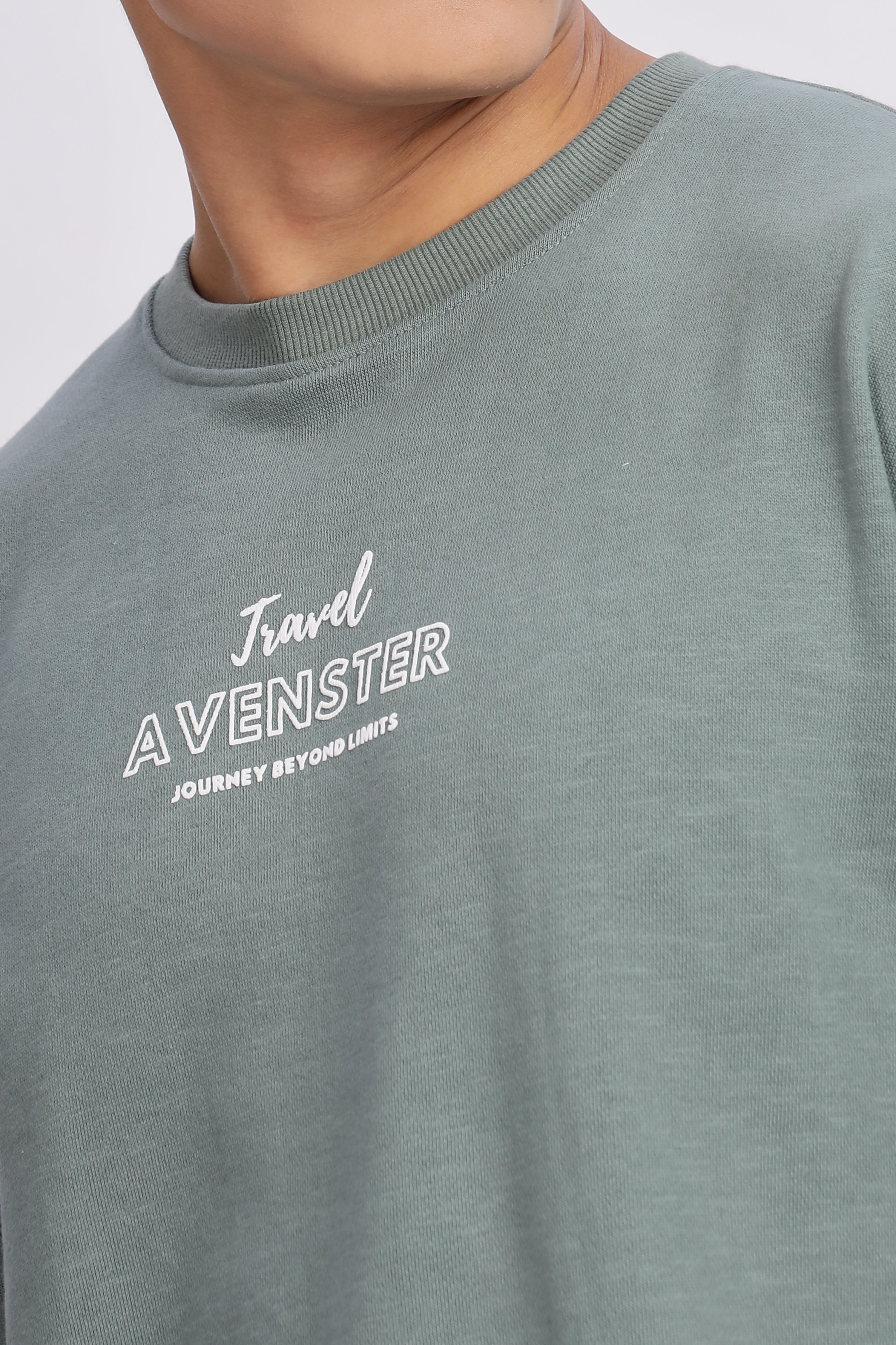 Avenster Men's Grey Cotton Oversized T-Shirt