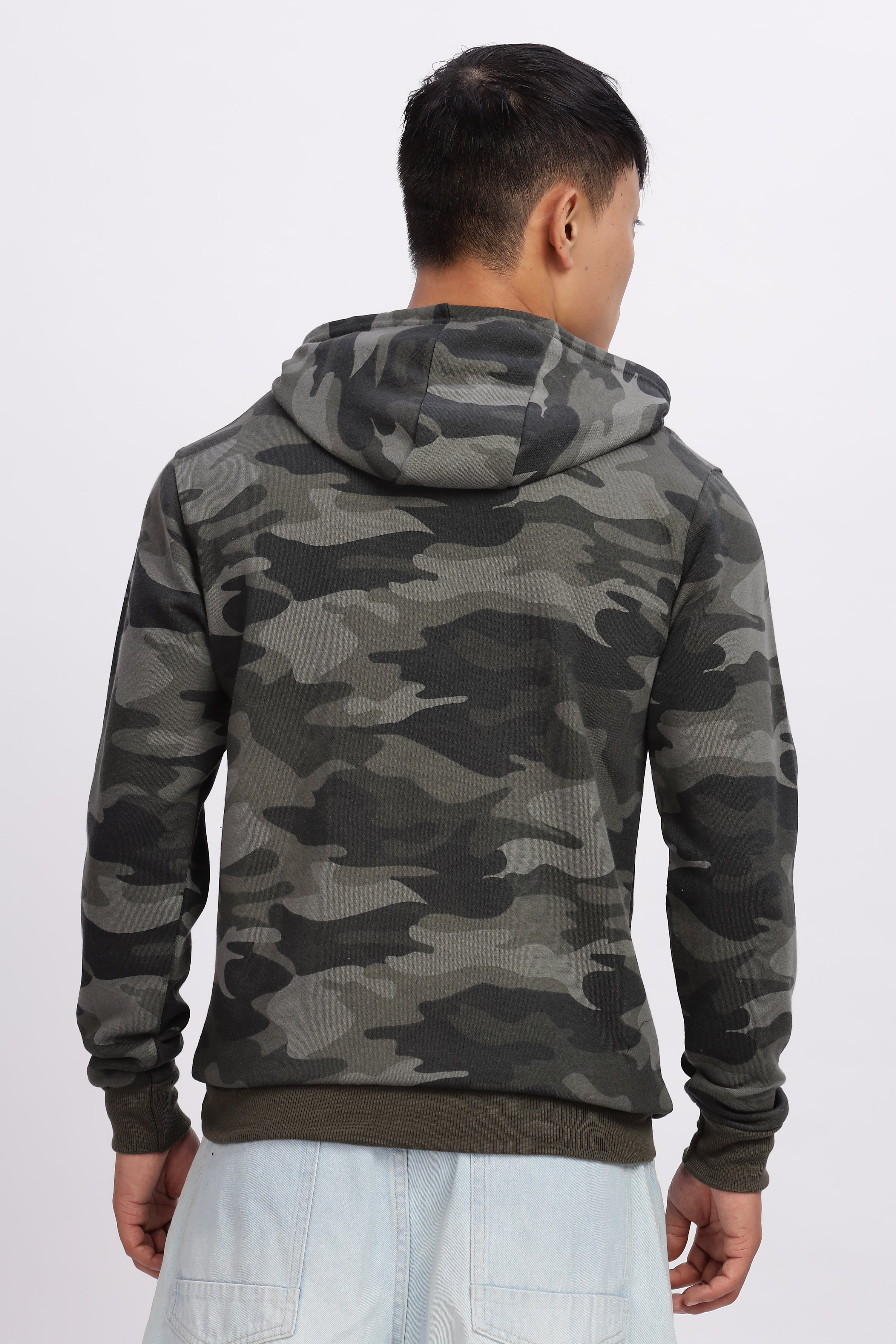 Avenster Cotton Camo Design Hoodie
