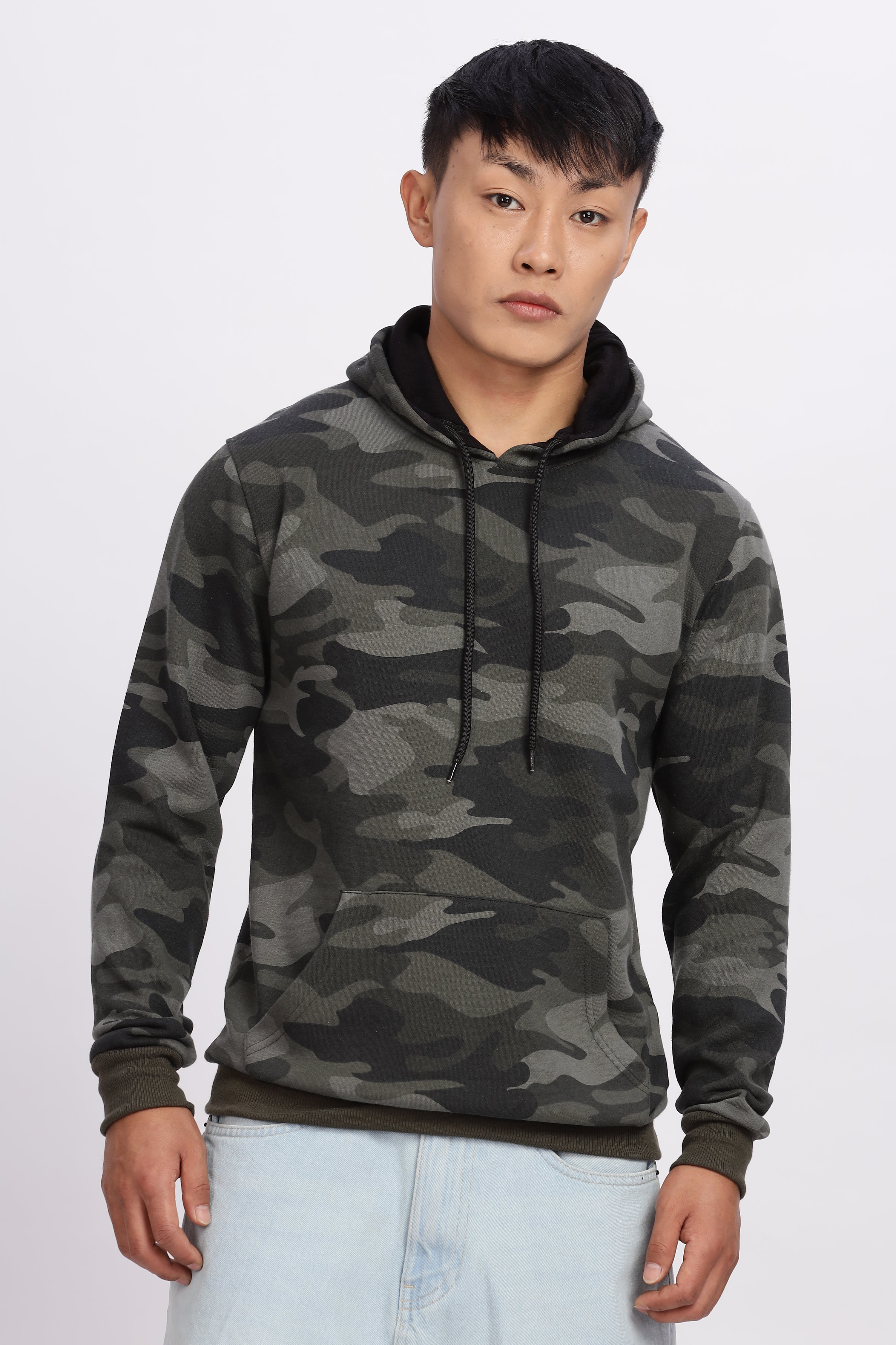 Avenster Cotton Camo Design Hoodie