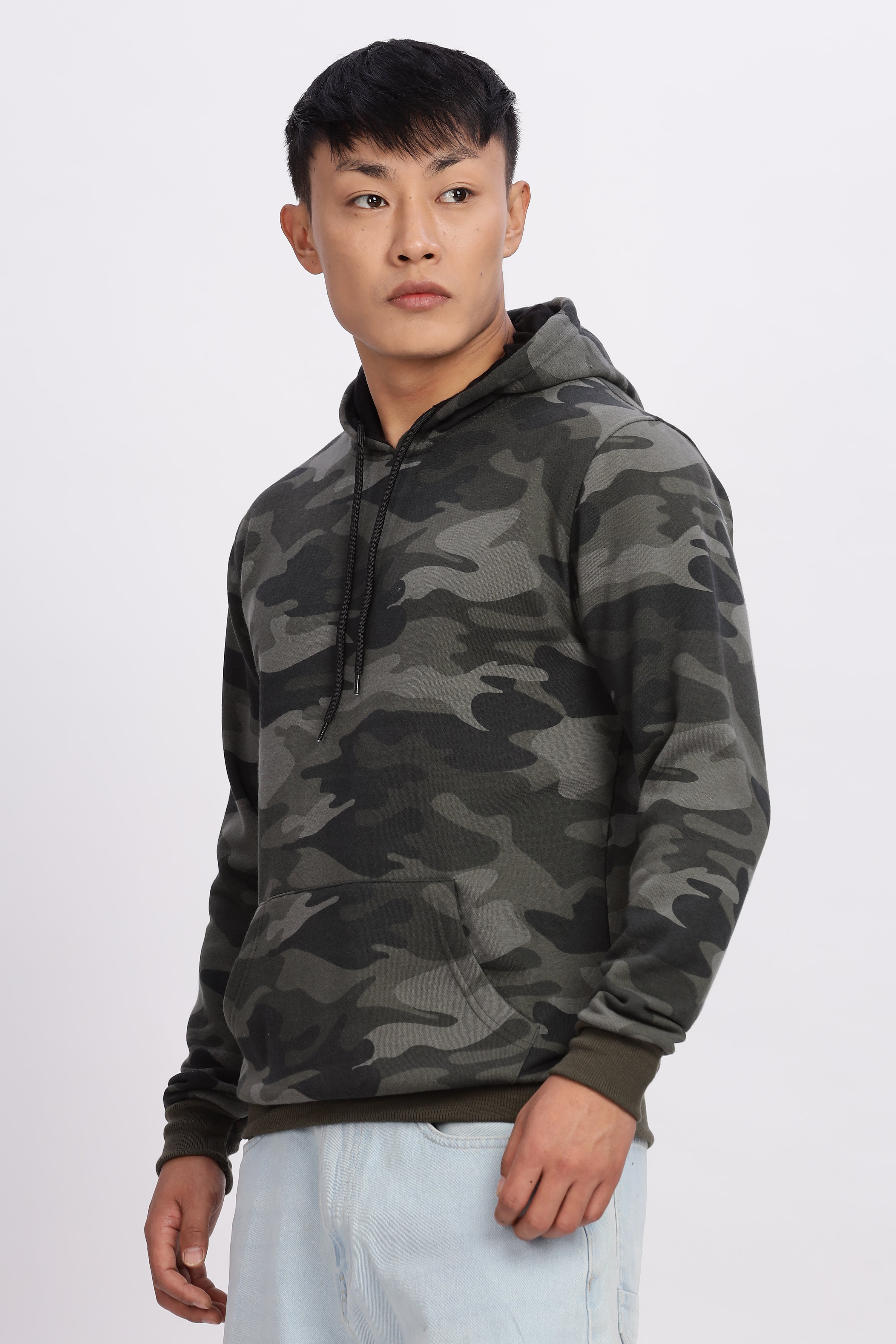 Avenster Cotton Camo Design Hoodie