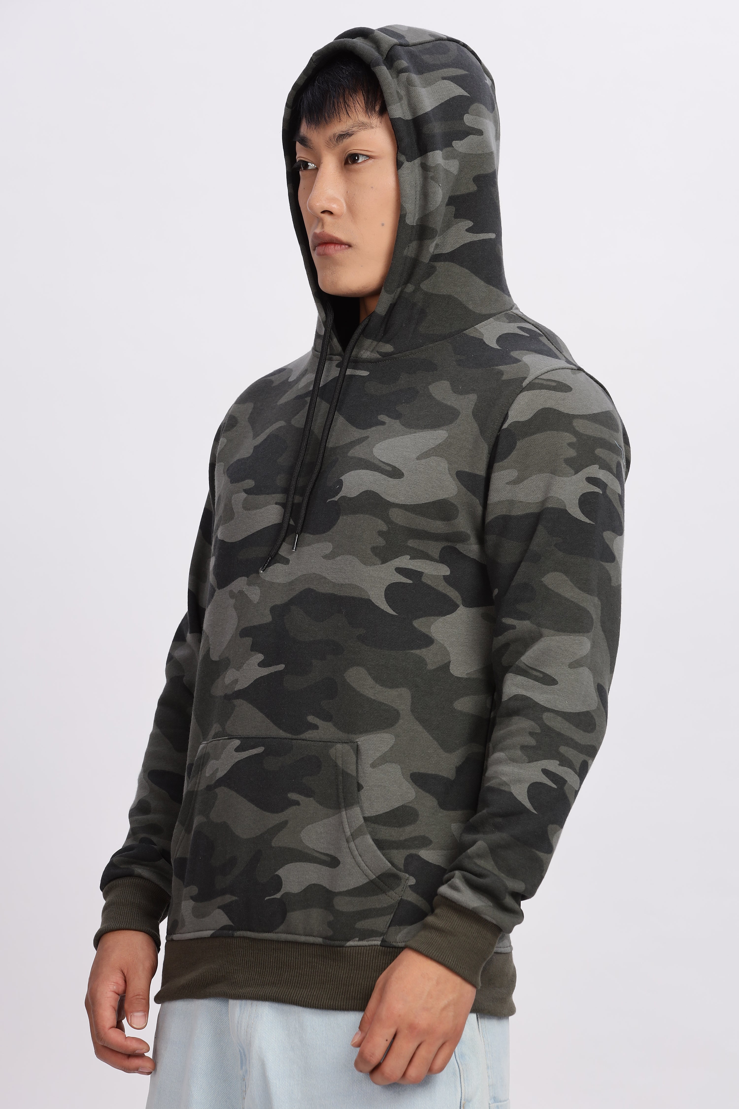 Avenster Cotton Camo Design Hoodie