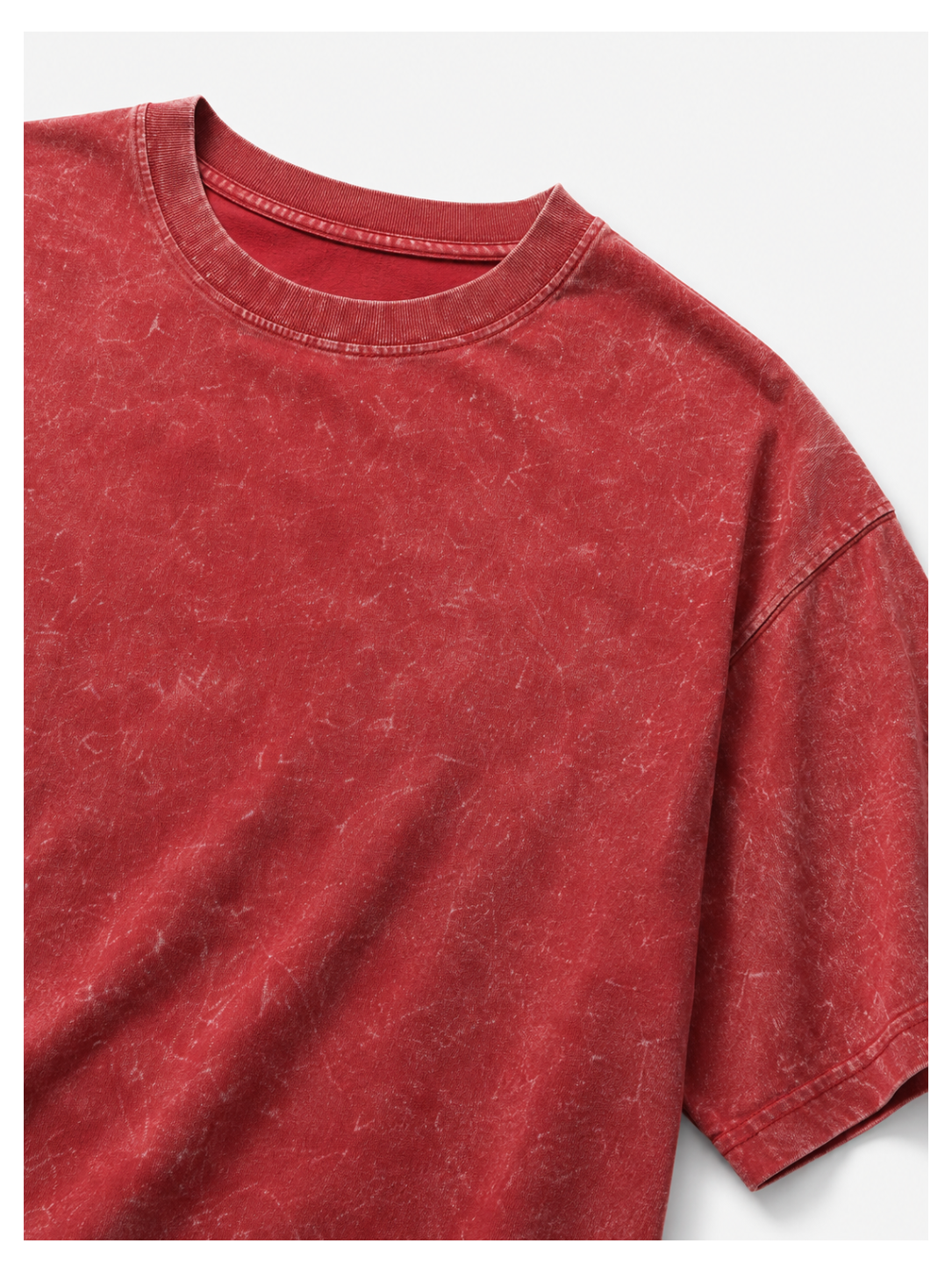 Crimson Fade Acid Wash Oversized T-Shirt