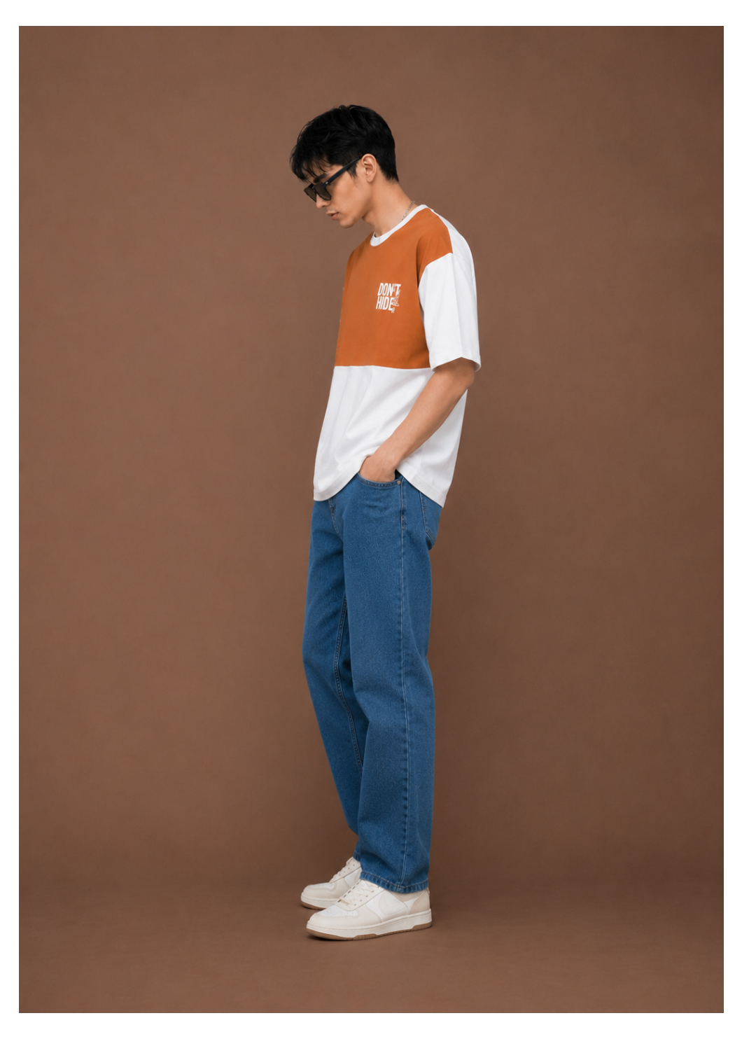 Sunset Contrast Oversized Tee