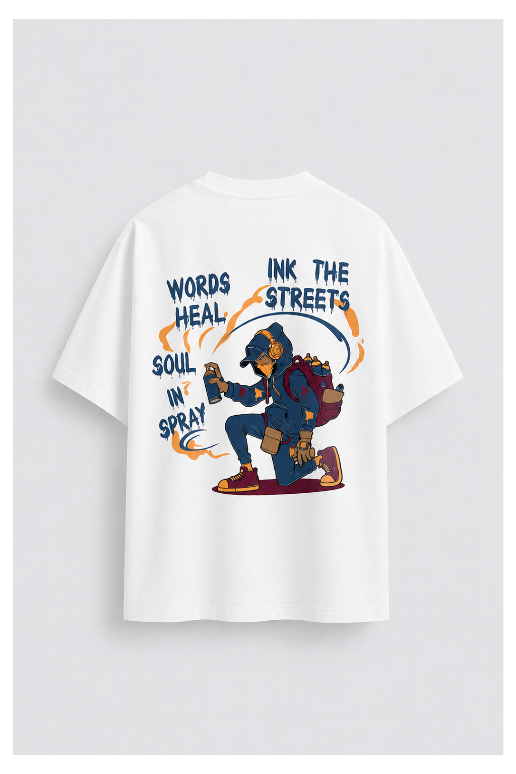 Ink The Streets – Urban Graffiti Oversized Tee