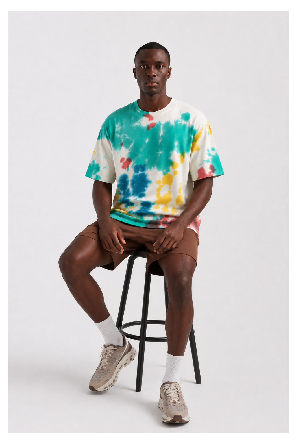 Avenster Colorful Tie-Dye Oversized Tee – Bold & Stylish