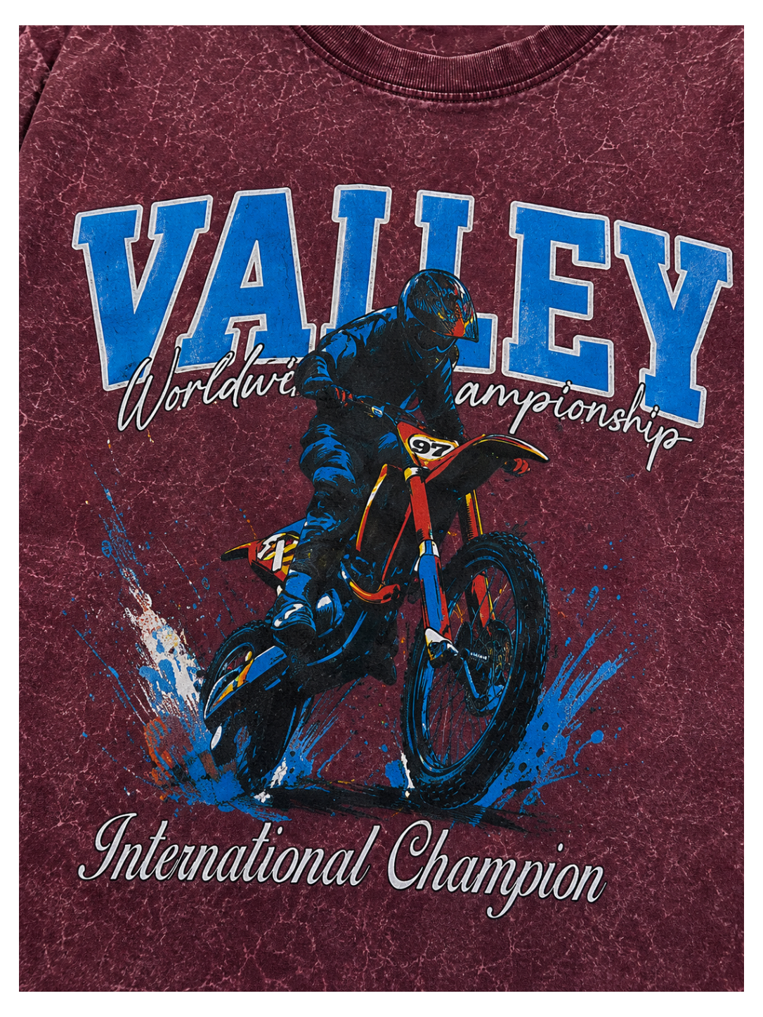 Valley Rider Acid Wash Oversized T-Shirt