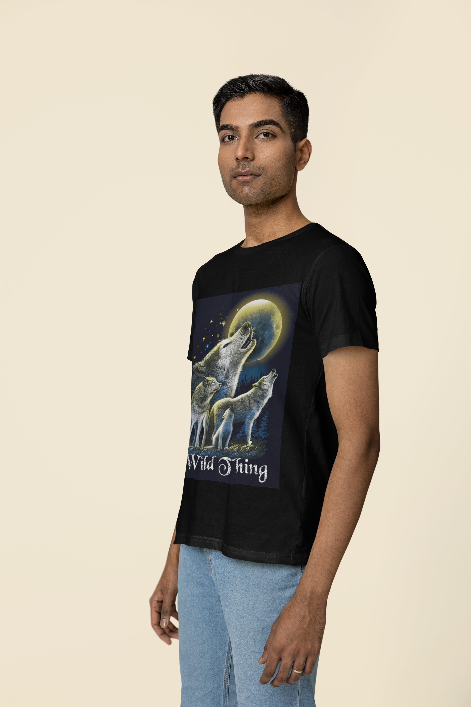 Avenster Radium-Printed Fox Print T-shirt that Glows in the Dark