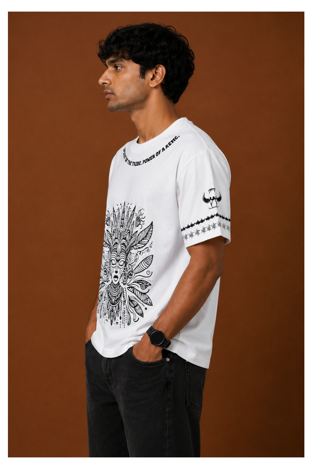 Tribal Spirit – Heritage Graphic Oversized T-Shirt