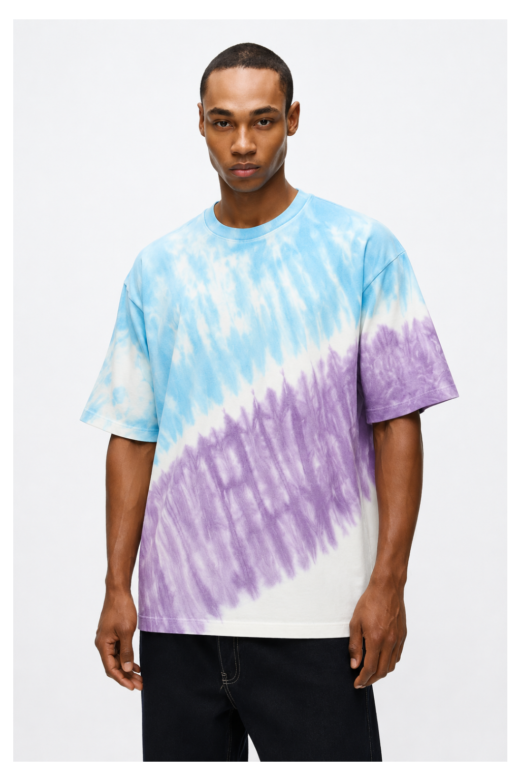 Avenster Street Style White & Multicolor Tie-Dye Tee