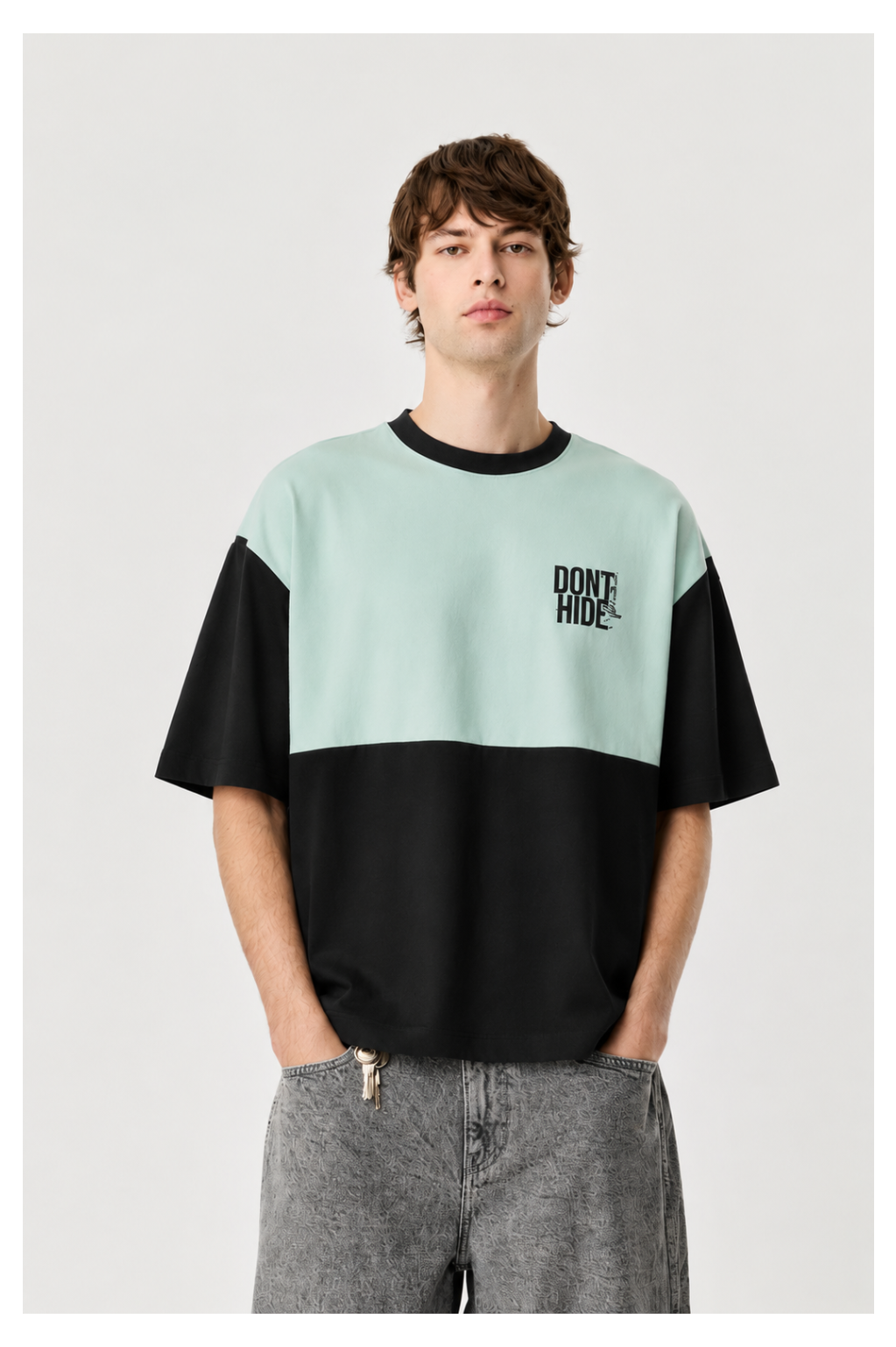 Don't Hide Colorblock Oversized Tee