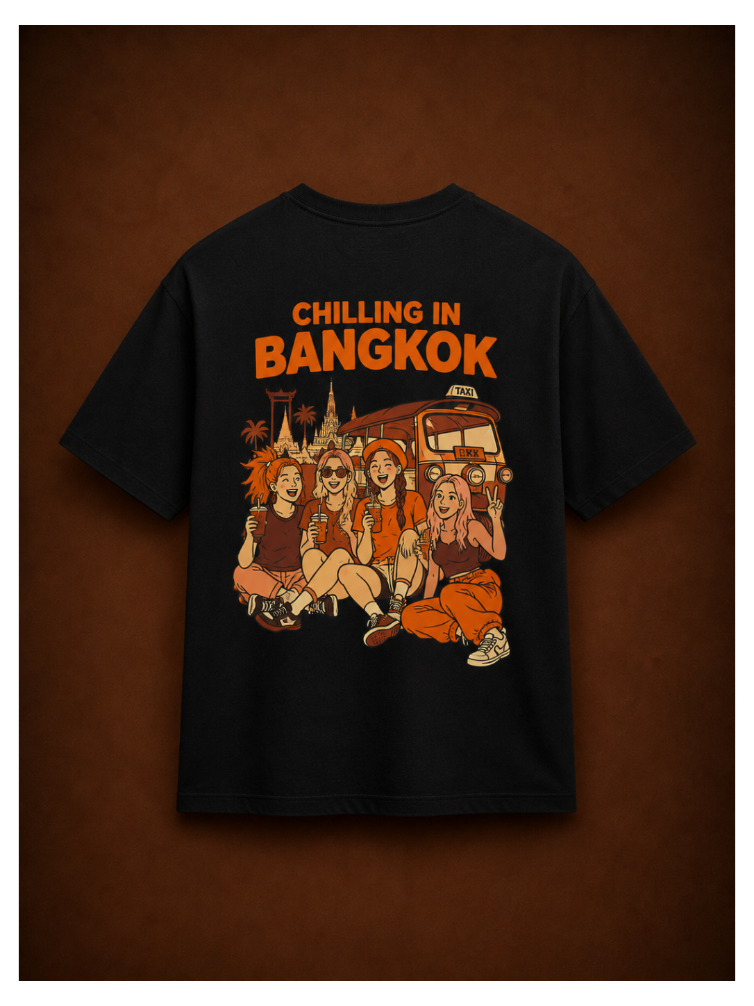 Chilling in Bangkok – Travel Vibes Oversized Tee