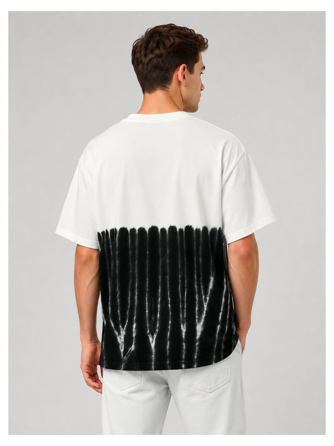 Avenster Premium Black Tie-Dye Oversized T-Shirt – Heavyweight Cotton
