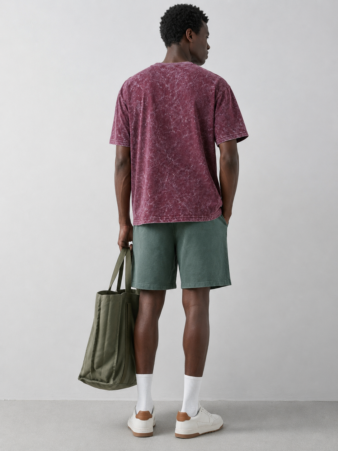 Vintage Plum Acid Wash Oversized Tee