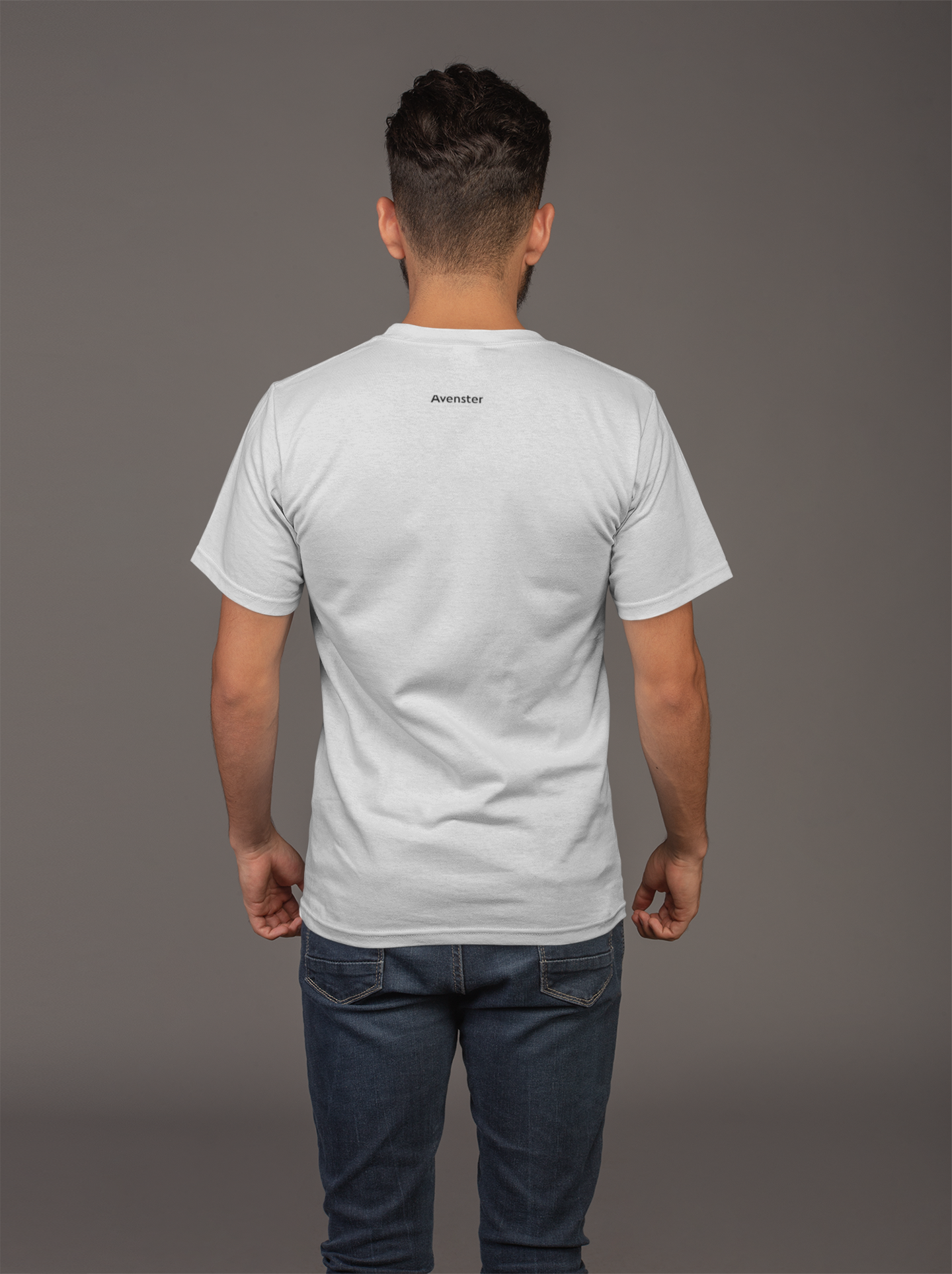 Avenster Light Grey Unisex Solid Cotton Crew Neck T-shirt (No Print or Logo)