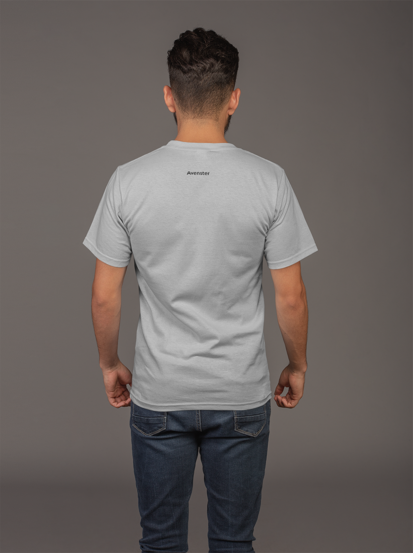 Avenster Grey Unisex Solid Cotton Crew Neck T-shirt (No Print or Logo)