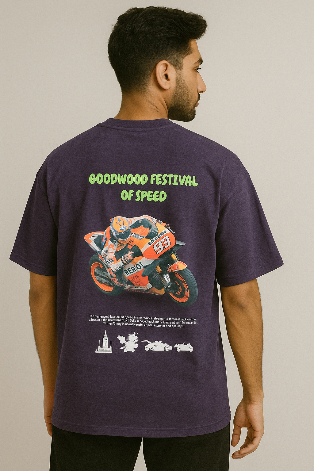 Oversized Bike Lover Printed T-Shirt | Premium Moto Addict Streetwear Tee
