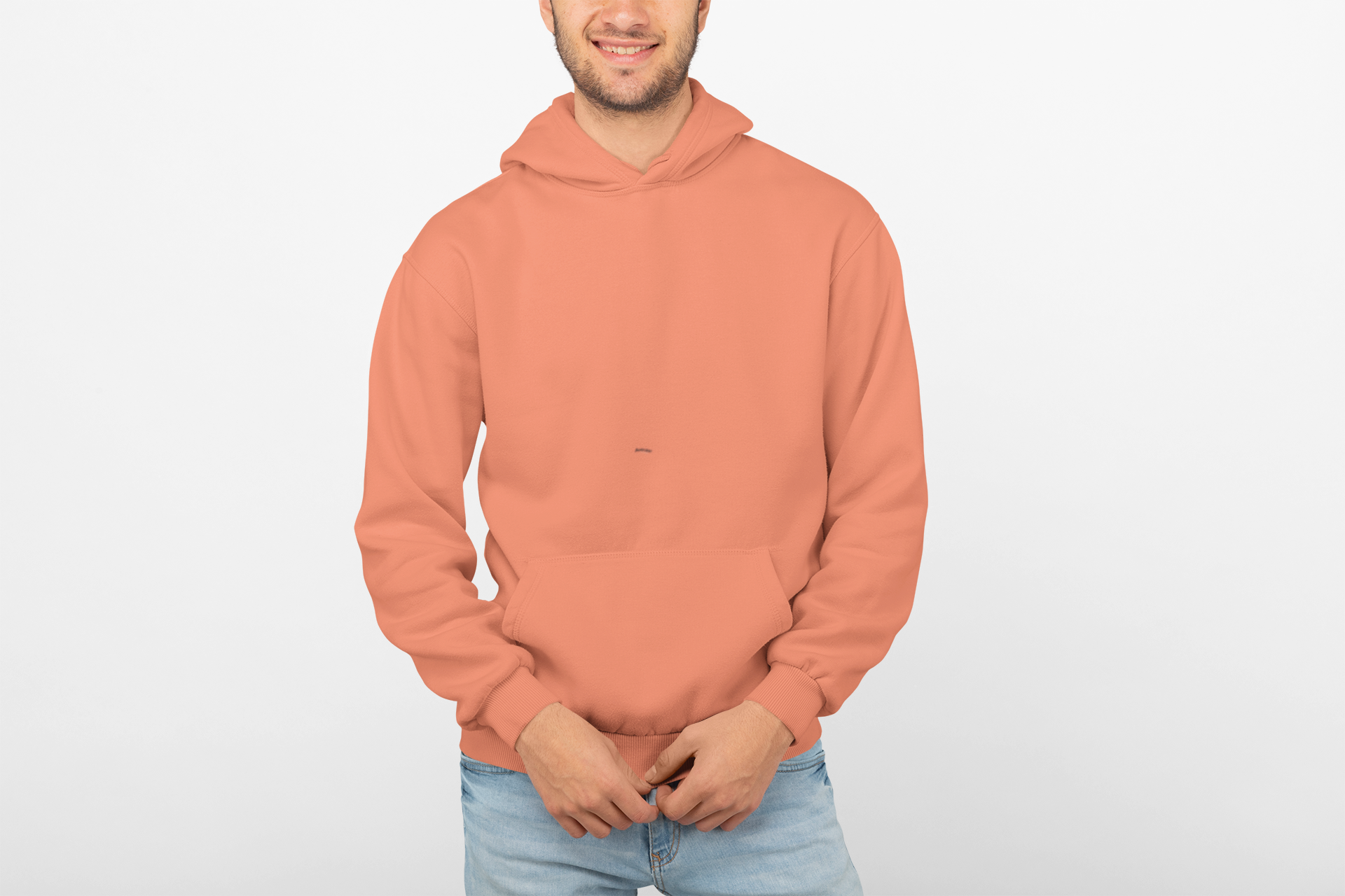 Avenster Cotton Orange Solid Hoodie