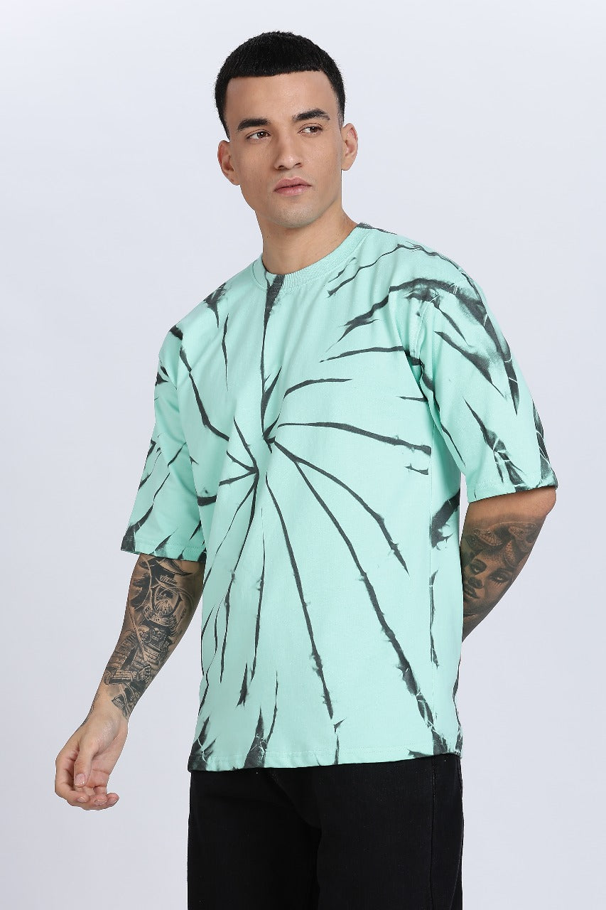 Avenster Oversize Acid washed Oversized T-shirt 240 GSM (Sky Blue)