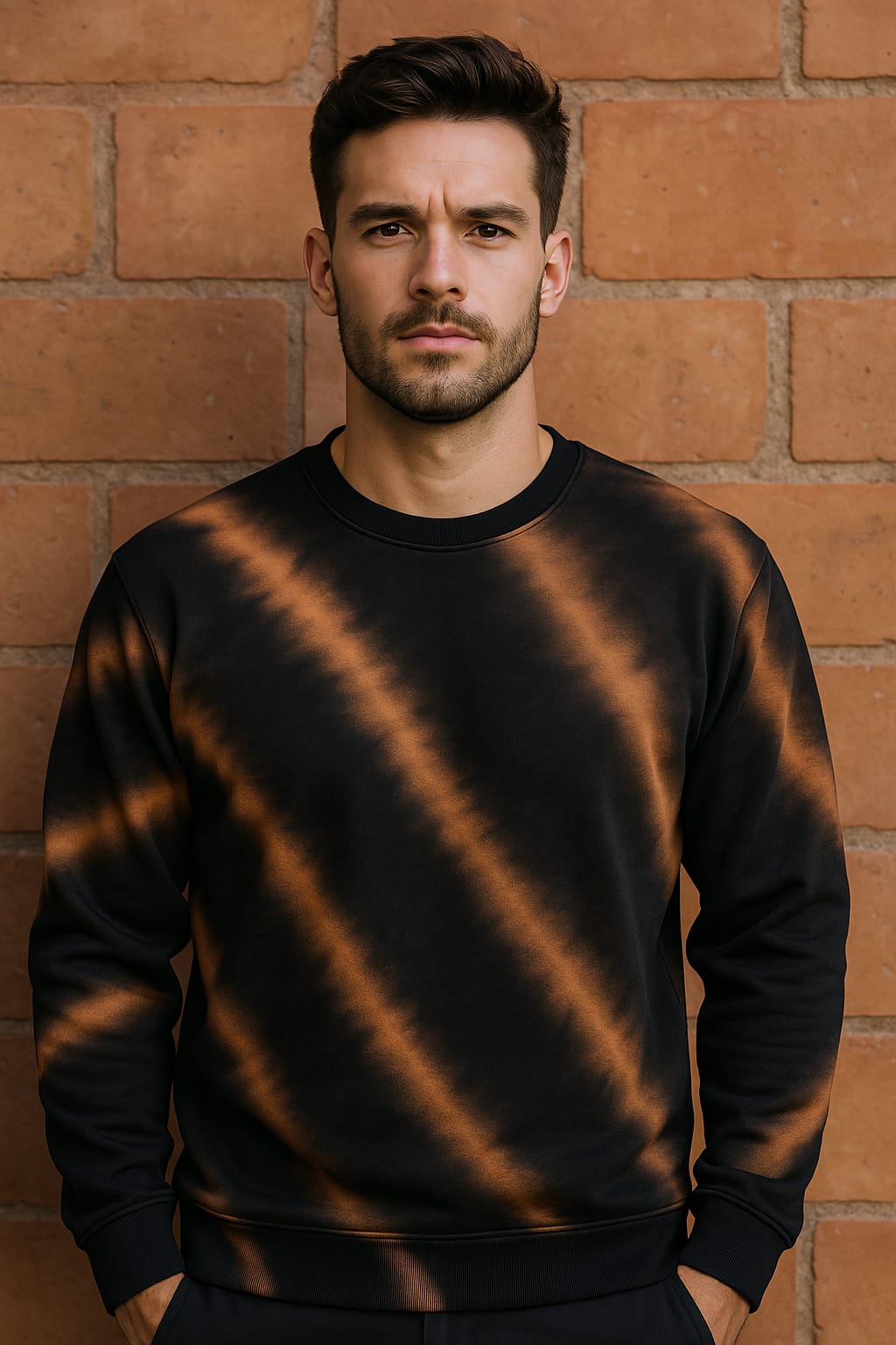 Avenster Acid washed Sweatshirt 240 GSM (Brown)