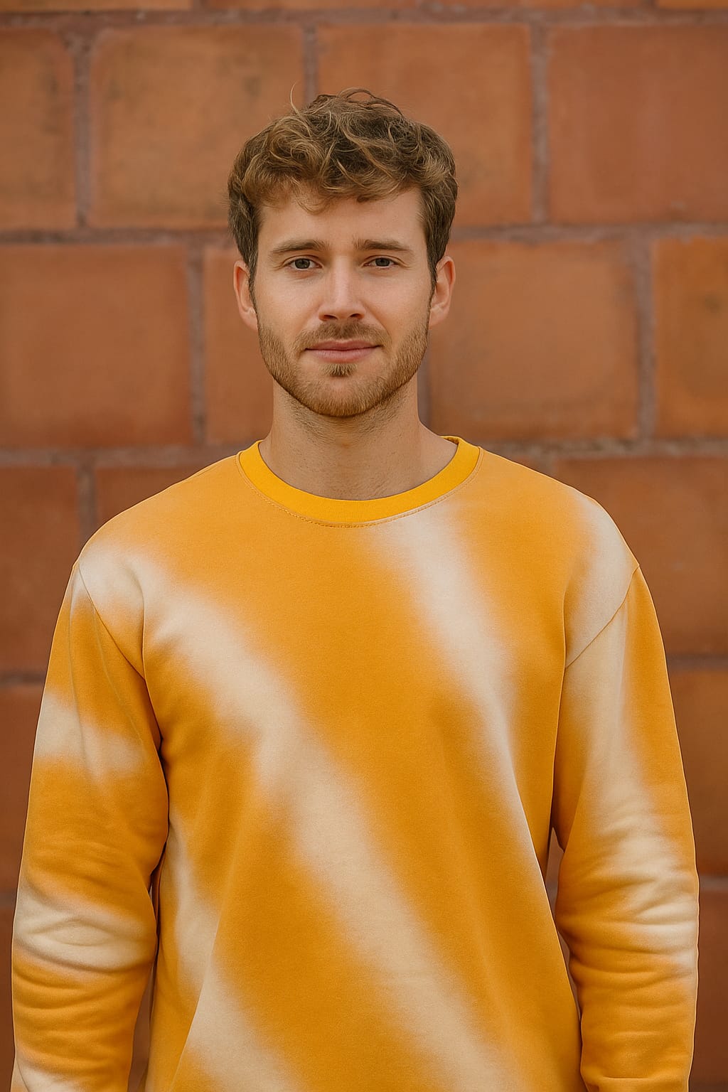 Avenster Acid washed Sweatshirt 240 GSM (Orange)
