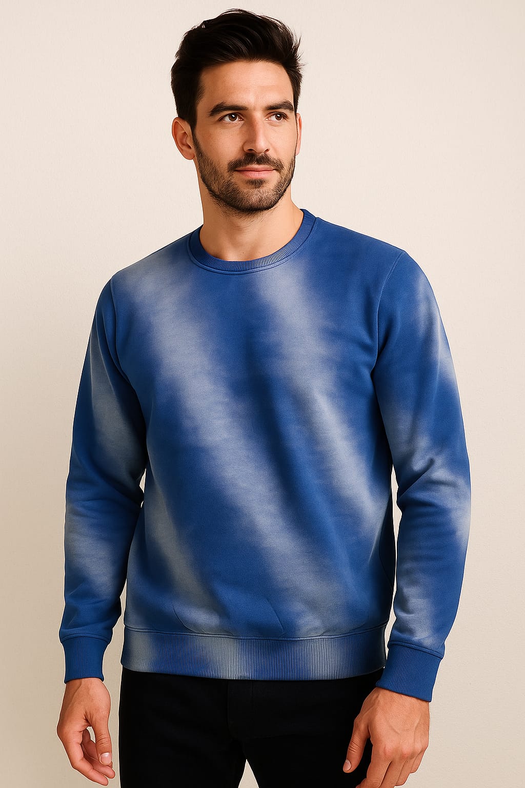 Avenster Acid washed Sweatshirt 240 GSM (Blue)