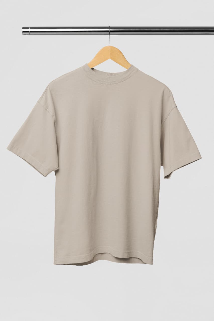 Avenster Oversize Plain Teez Oversized T-shirt 300 GSM (Beige)
