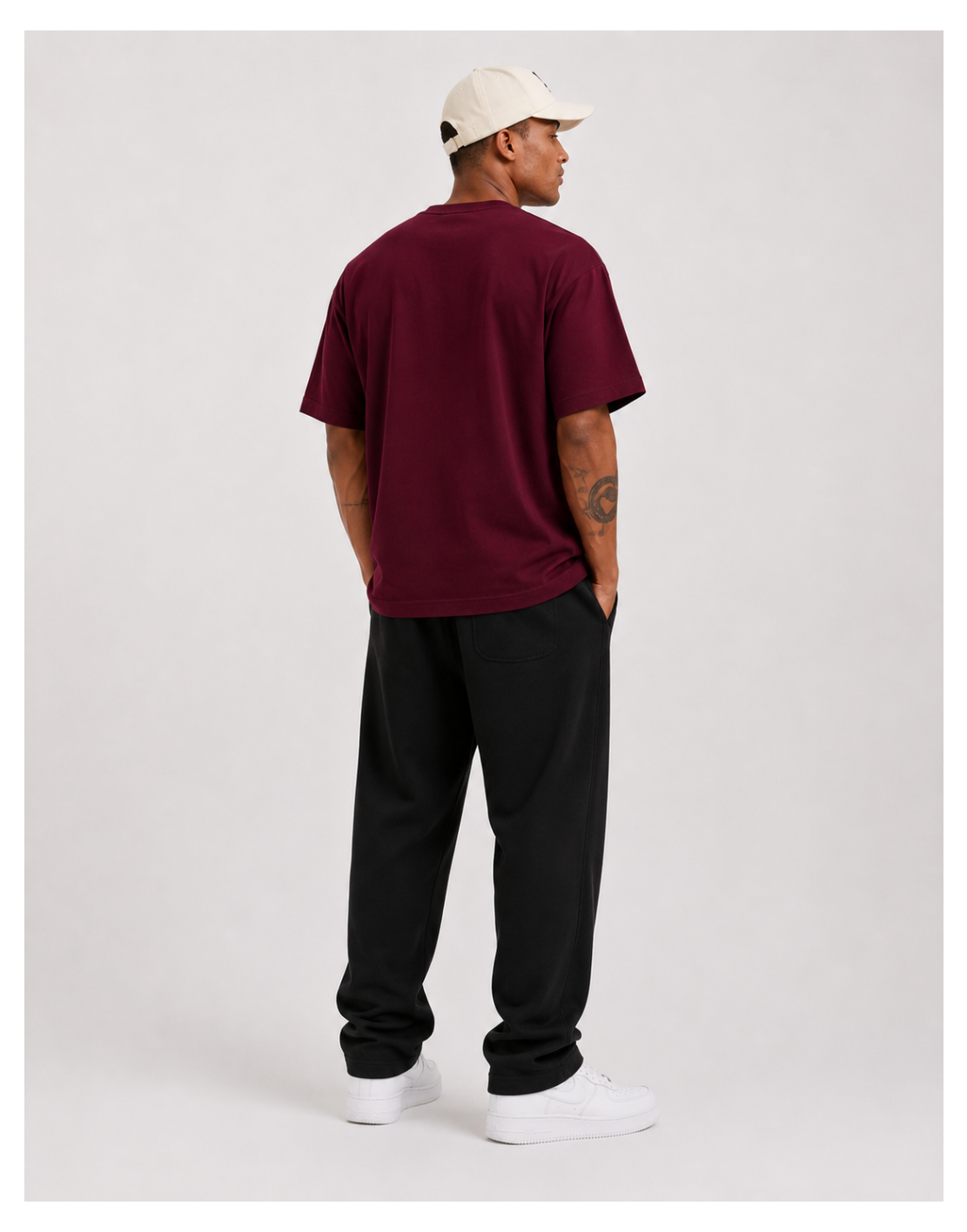 Burgundy Luxe Oversized T-Shirt