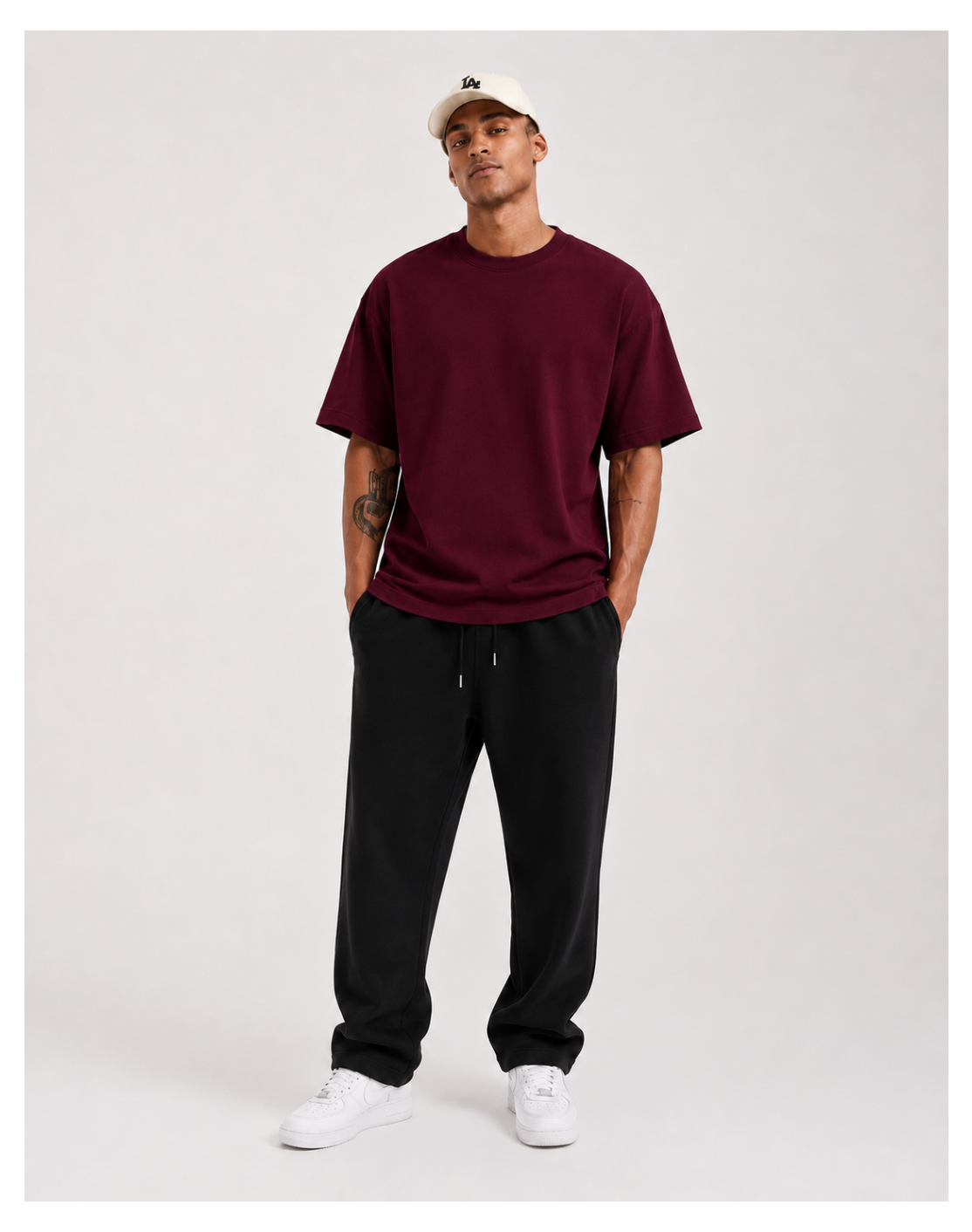 Burgundy Luxe Oversized T-Shirt