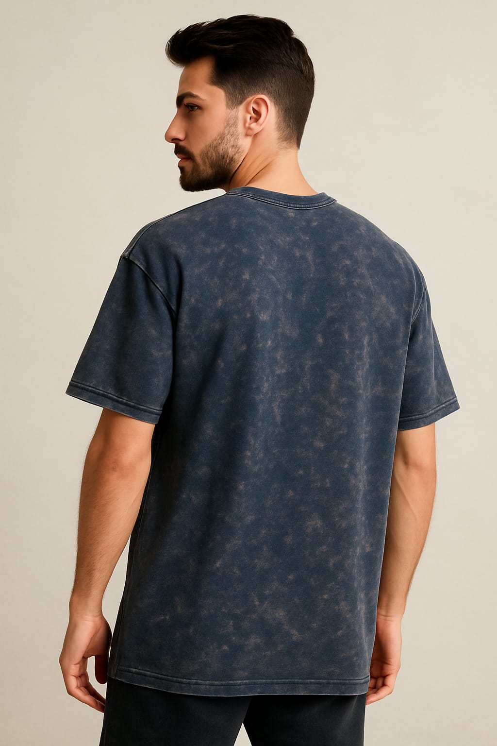 Avenster Oversize Acid washed Oversized T-shirt 240 GSM (Blue)