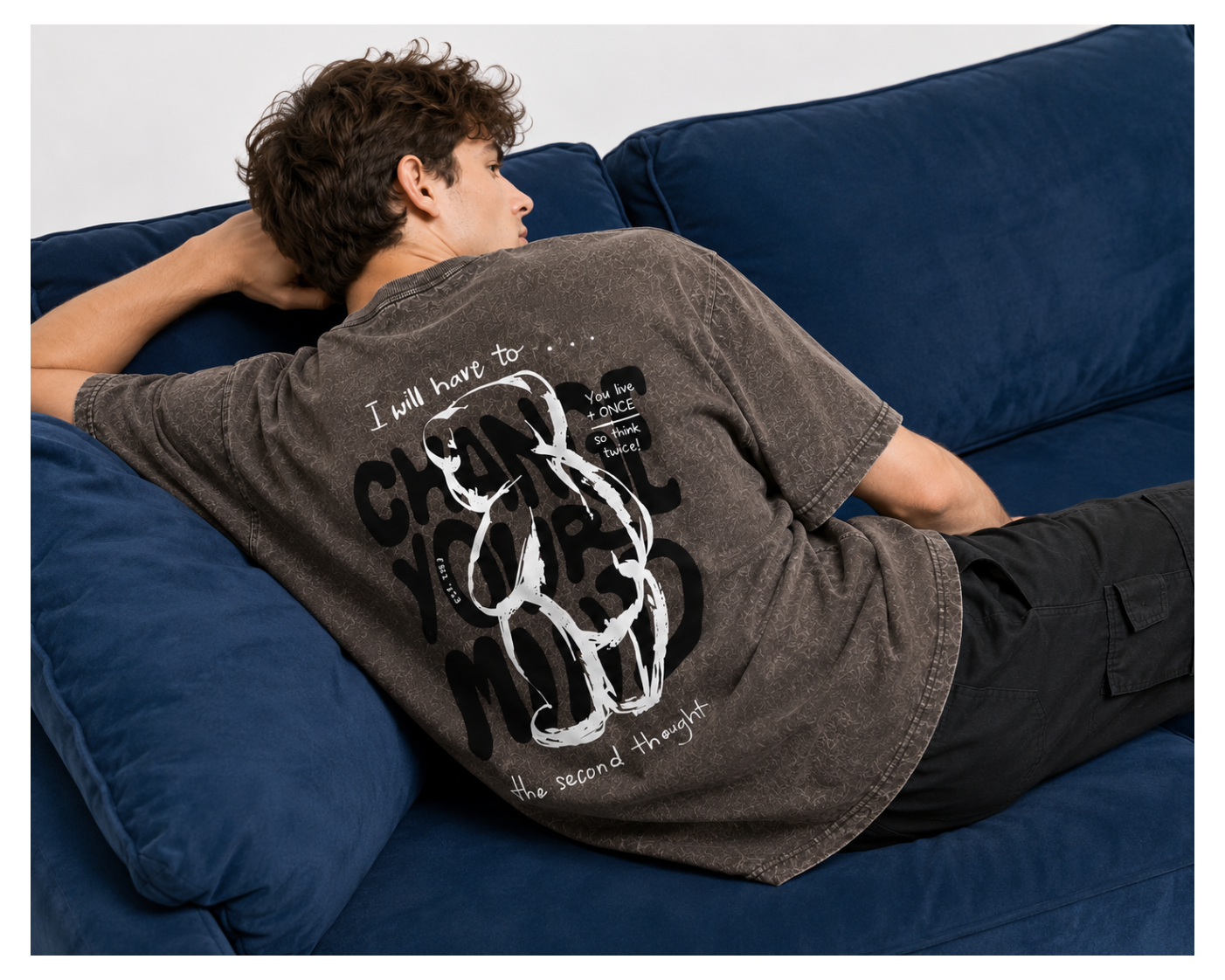 Good Vibes Acid Wash Oversized Tee