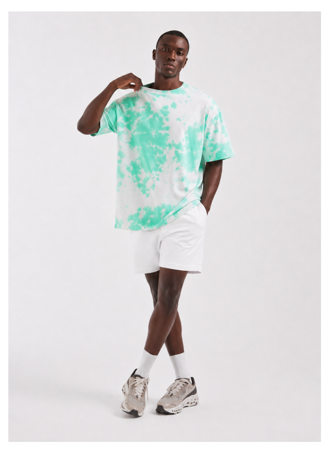 Avenster Oversized Green Tie-Dye T-Shirt – Chill Vibes Only