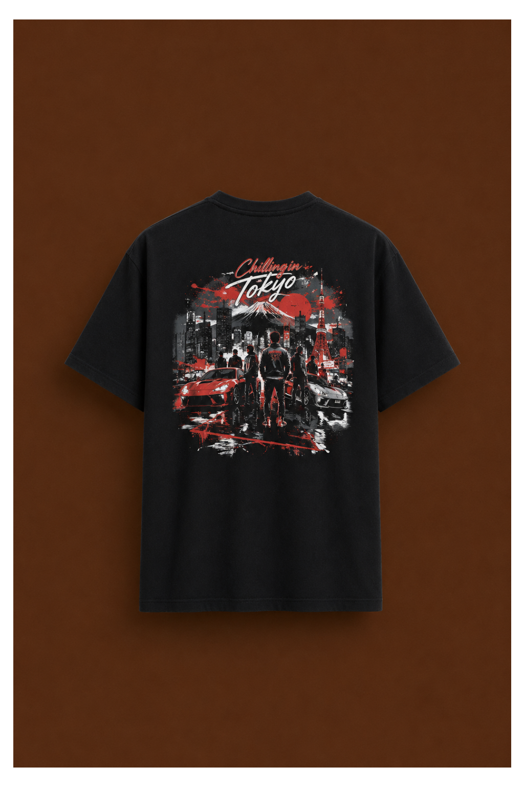 Tokyo Skyline – Minimal Travel Oversized Tee