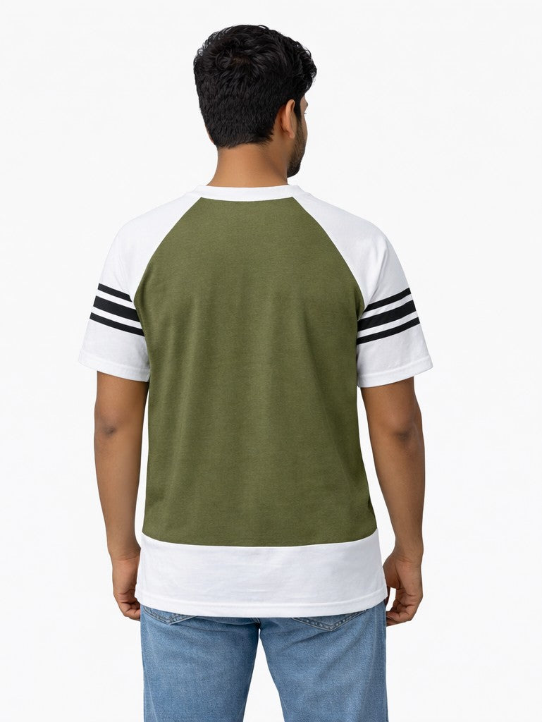 Avenster Signature Raglan Tee – Green & White