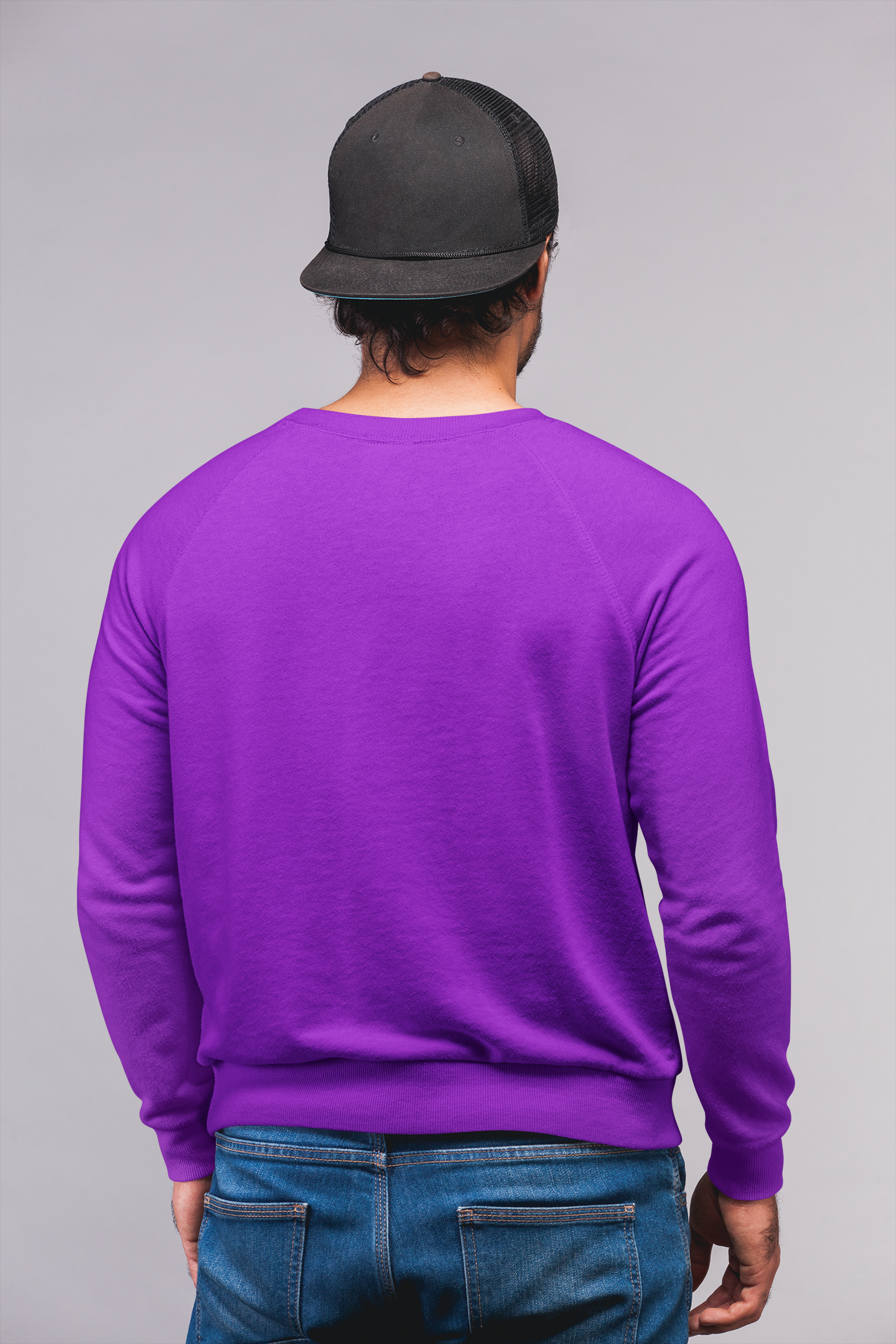 Avenster Purple Cotton Sweatshirt – Brushed French Terry, 280 GSM