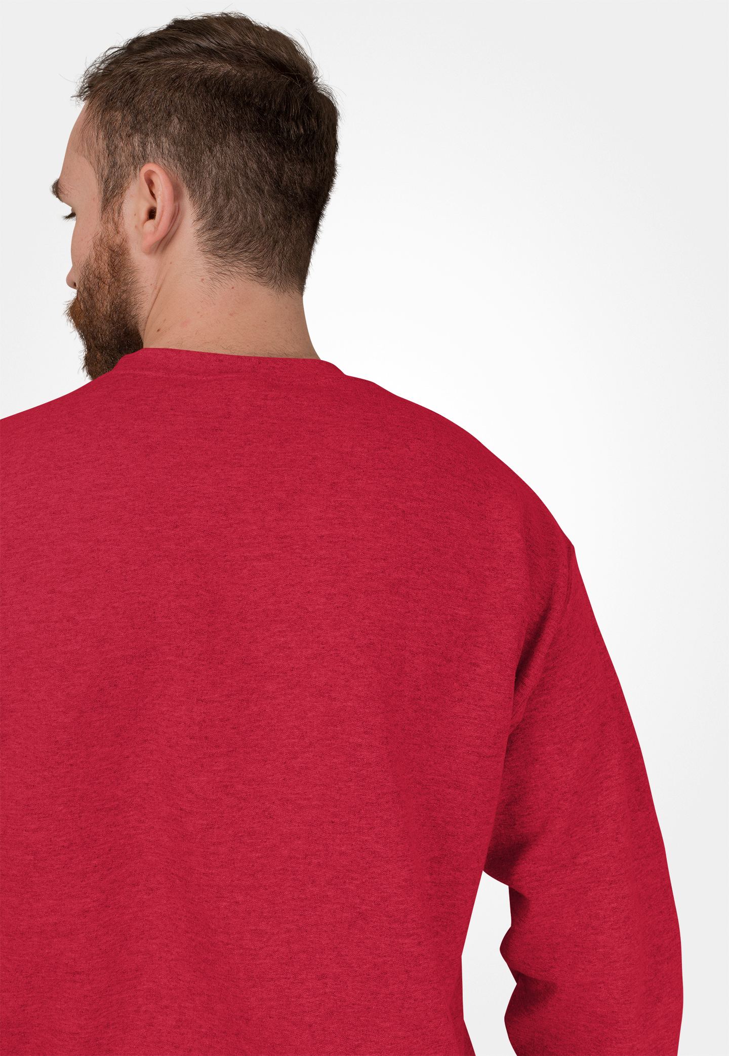 Avenster Dark Red Melange Cotton Sweatshirt – Brushed French Terry, 280 GSM
