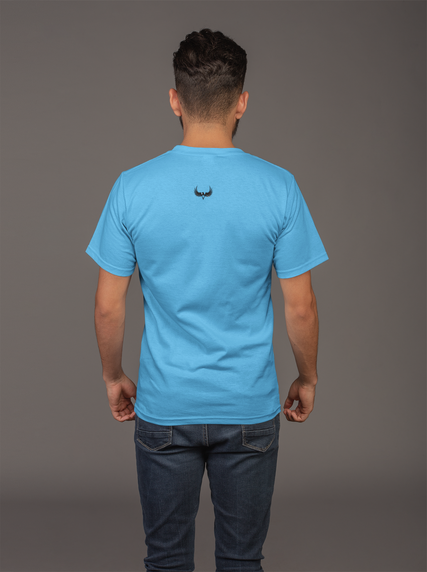 Avenster Blue Graphic Print T-shirt