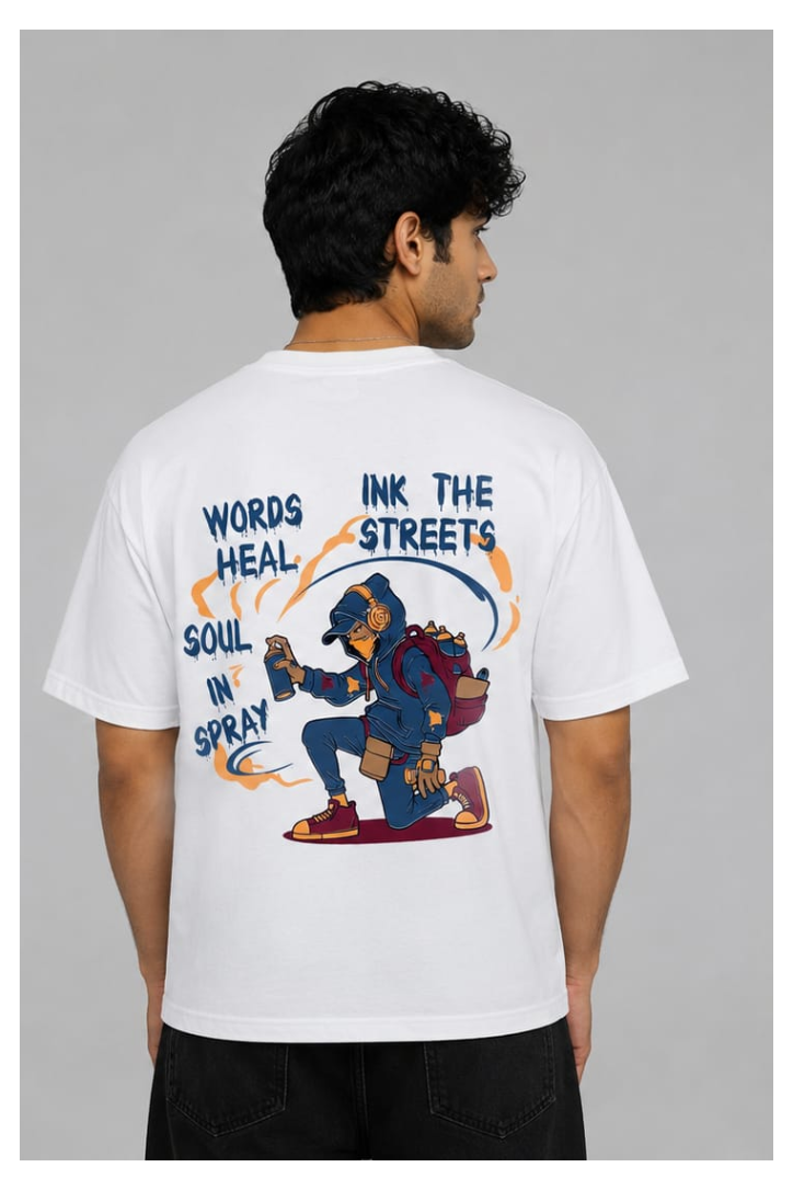 Ink The Streets – Urban Graffiti Oversized Tee