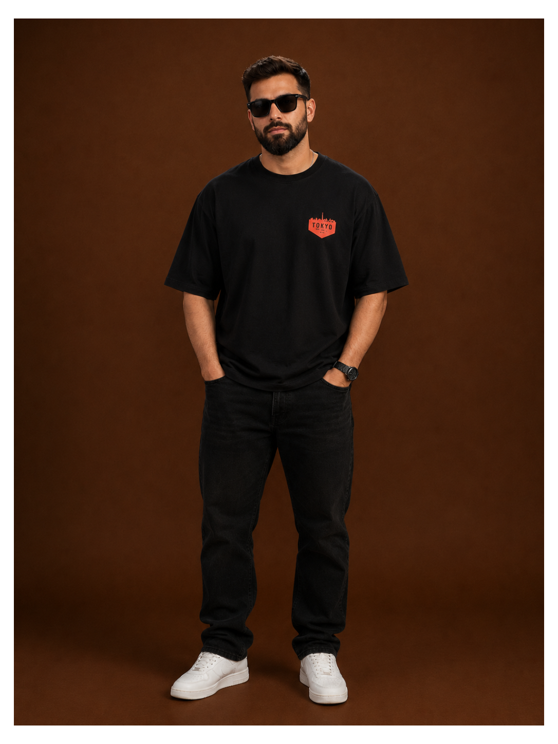 Tokyo Skyline – Minimal Travel Oversized Tee