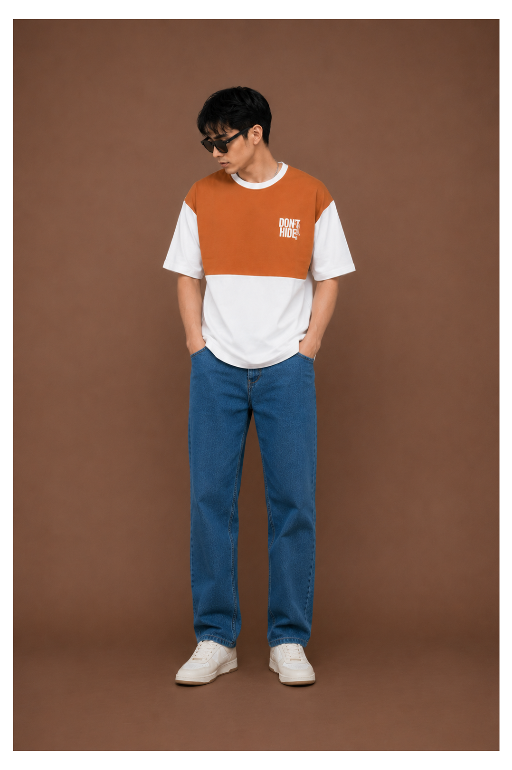 Sunset Contrast Oversized Tee