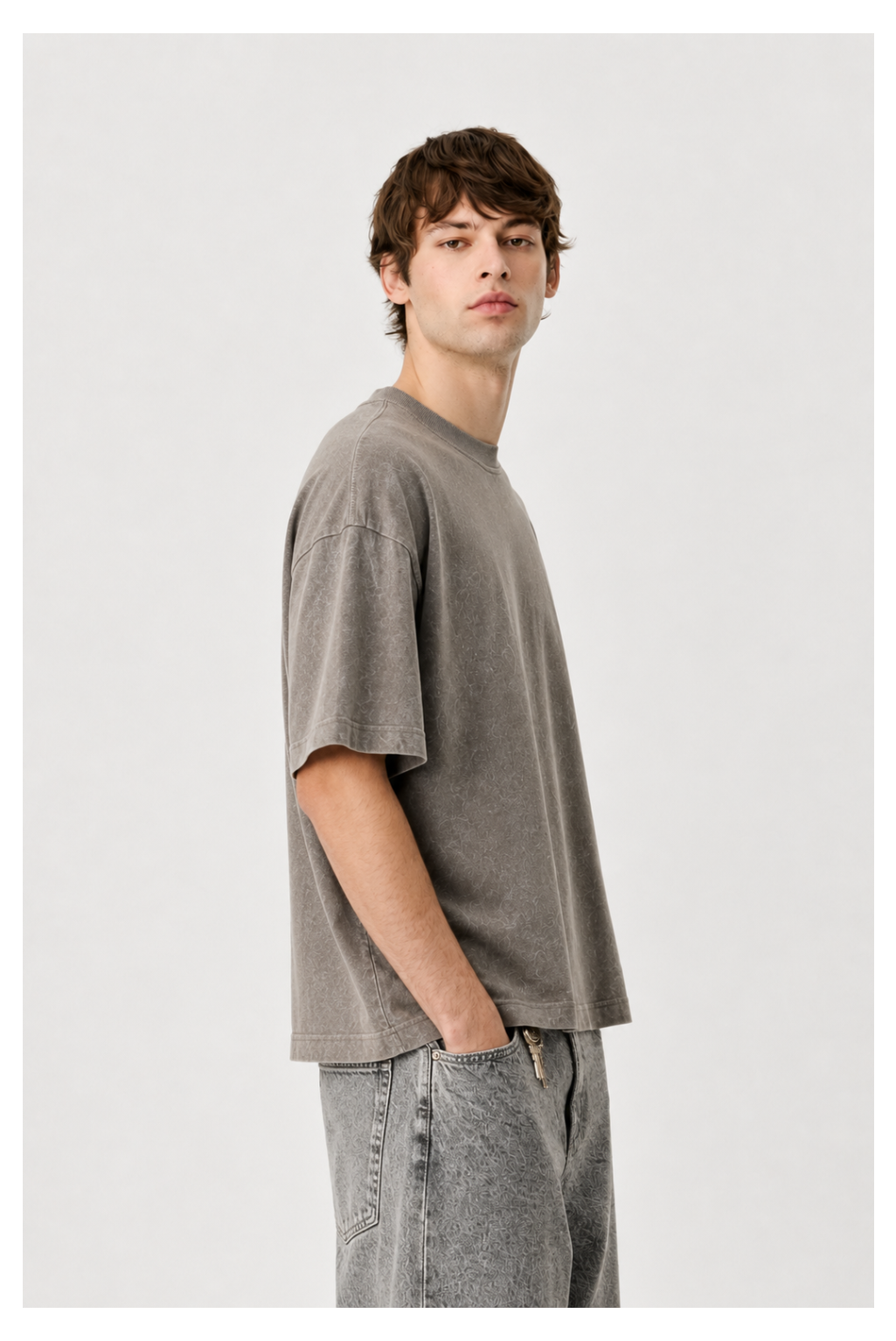 Vintage Grey Oversized Tee