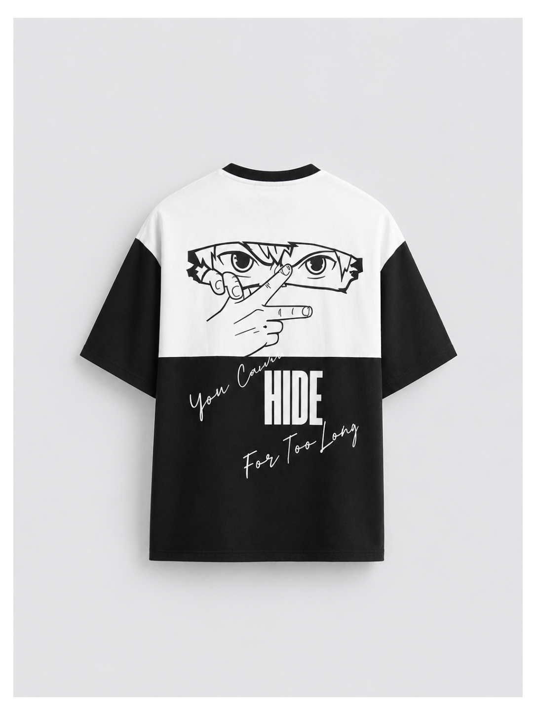 Don't Hide – Urban Contrast Oversized T-Shirt