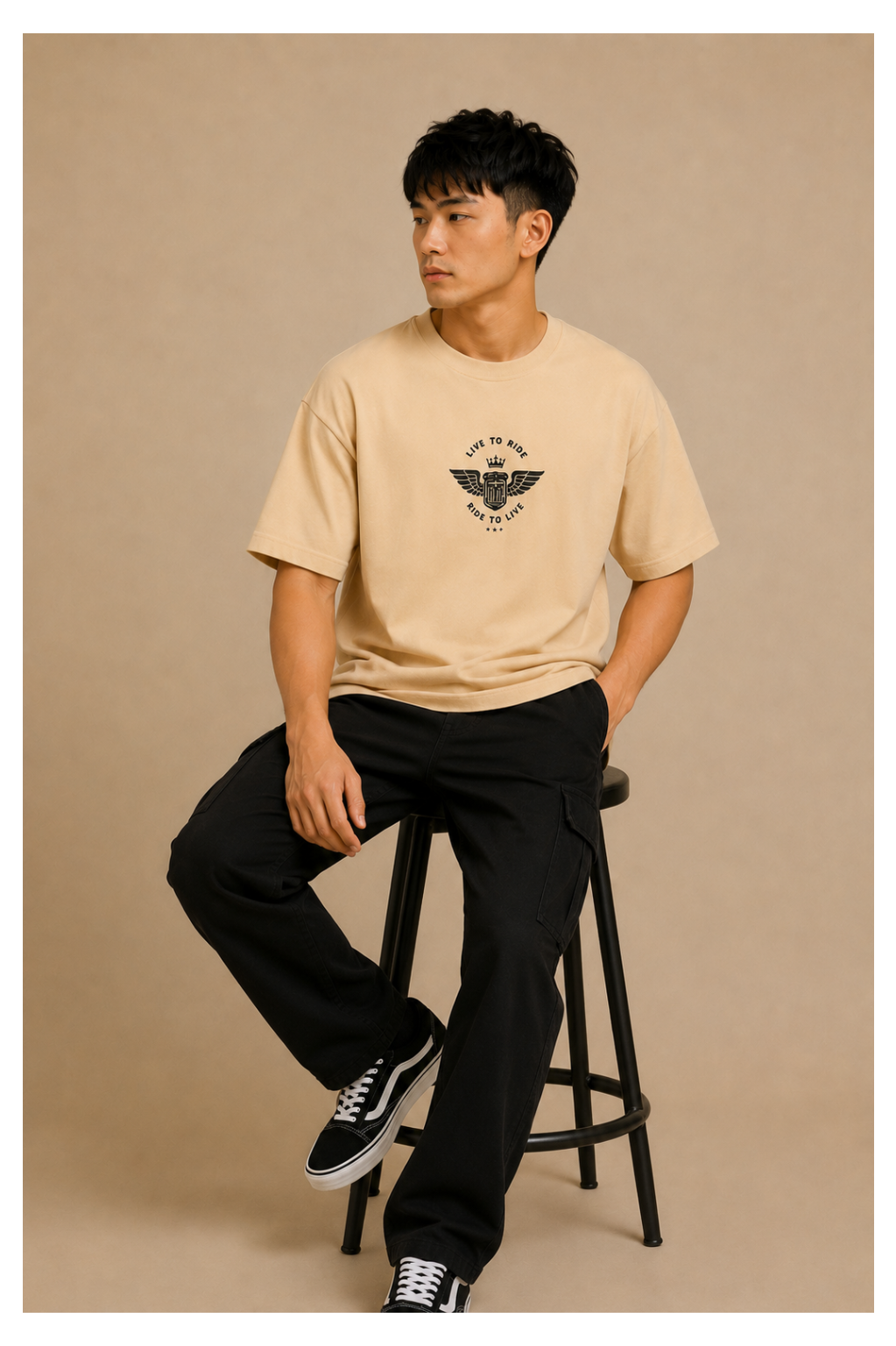 Oversized Bike Lover Printed T-Shirt | Premium Moto Addict Streetwear Tee