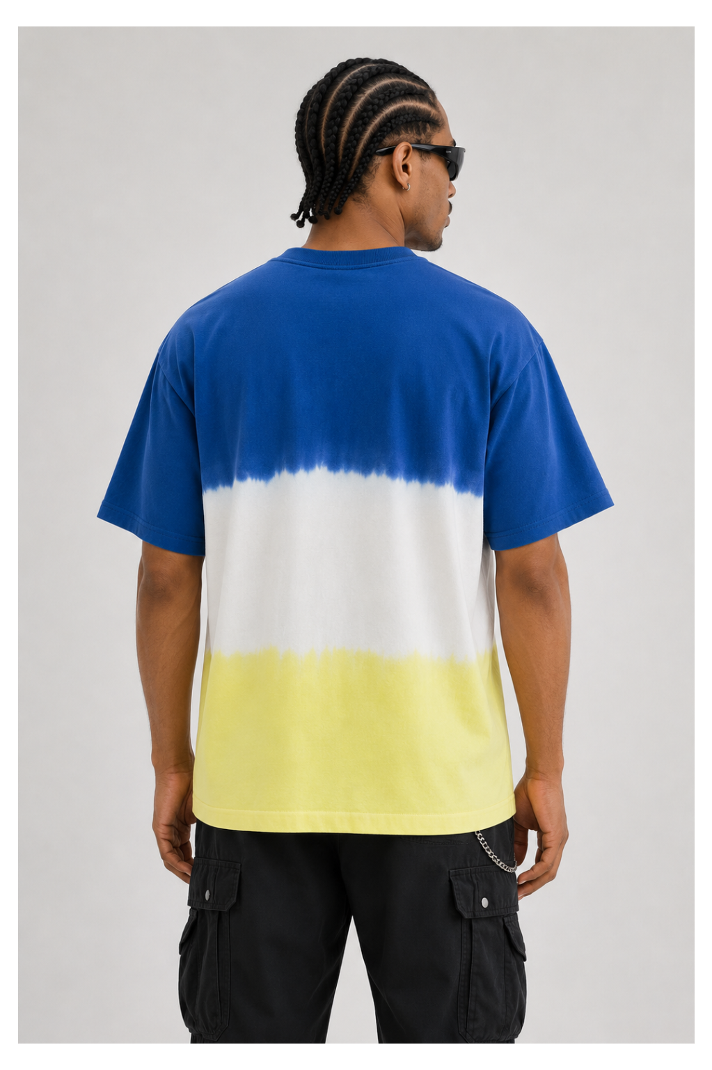 Avenster Color Splash Multicolor & White Tie-Dye Oversized Tee