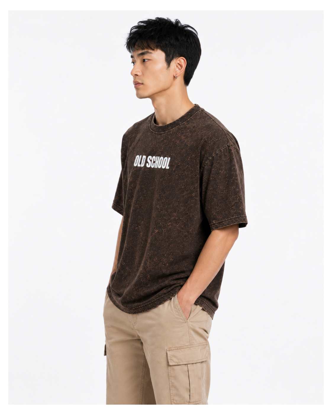 Old School Street Culture Acid Wash Oversized Tee