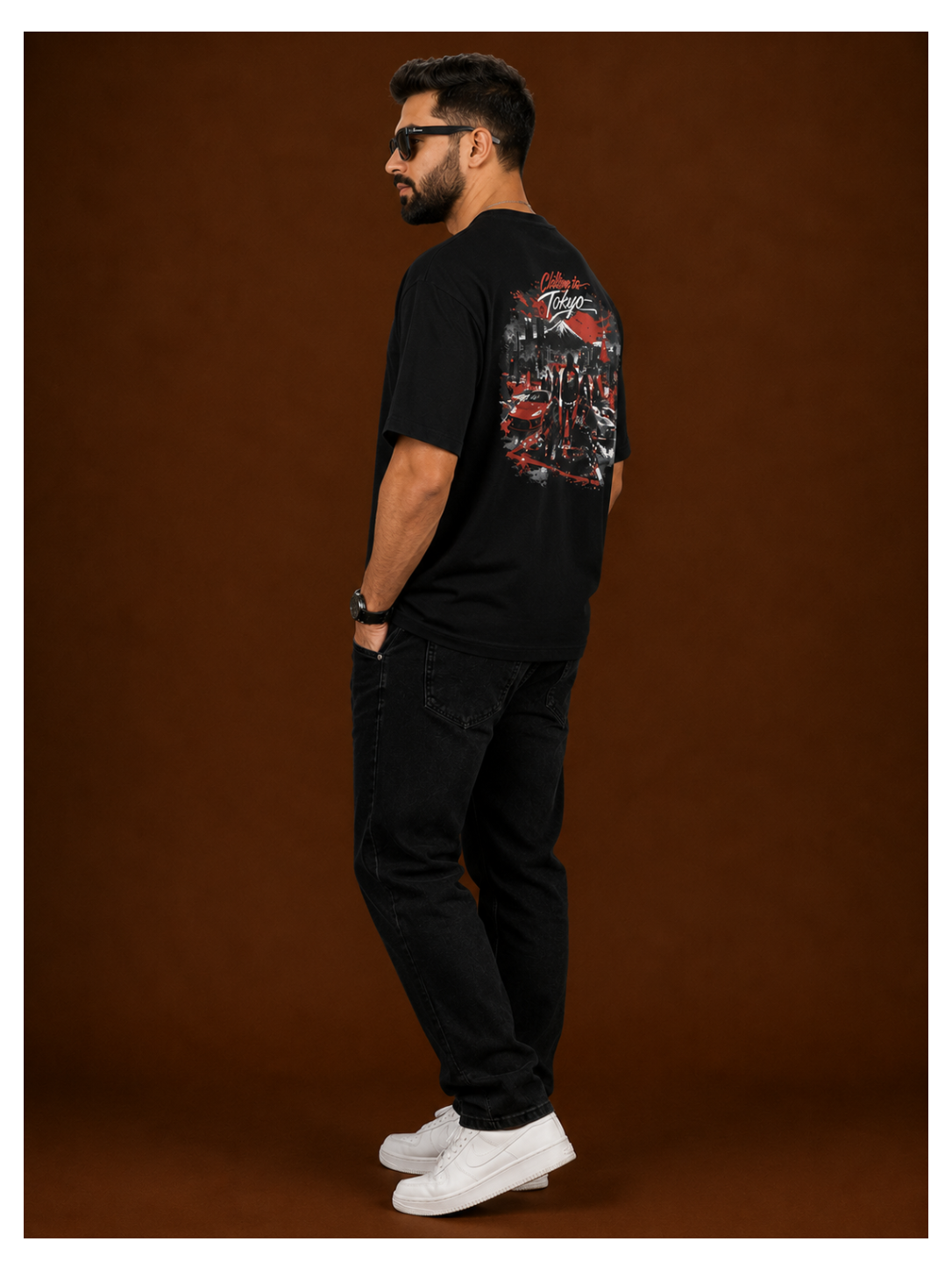Tokyo Skyline – Minimal Travel Oversized Tee