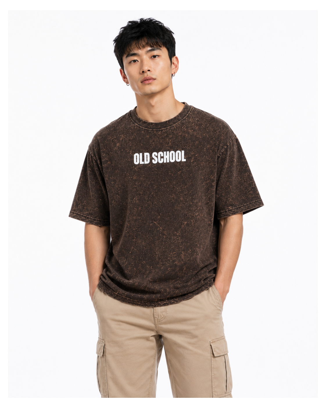 Old School Street Culture Acid Wash Oversized Tee