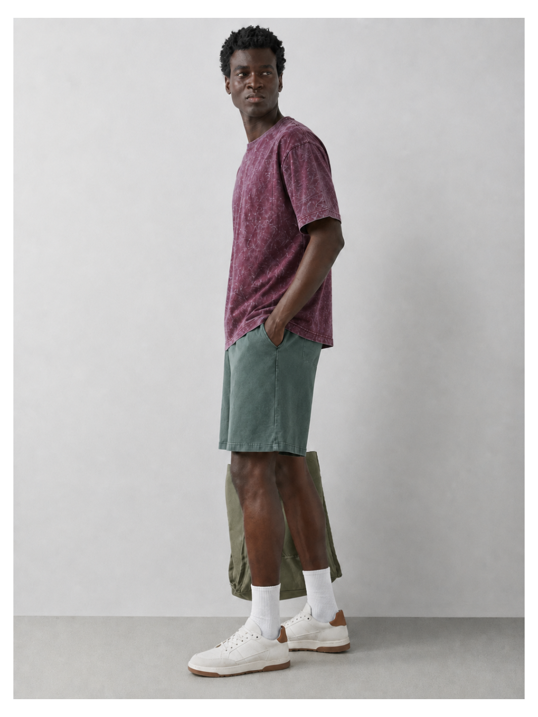 Vintage Plum Acid Wash Oversized Tee